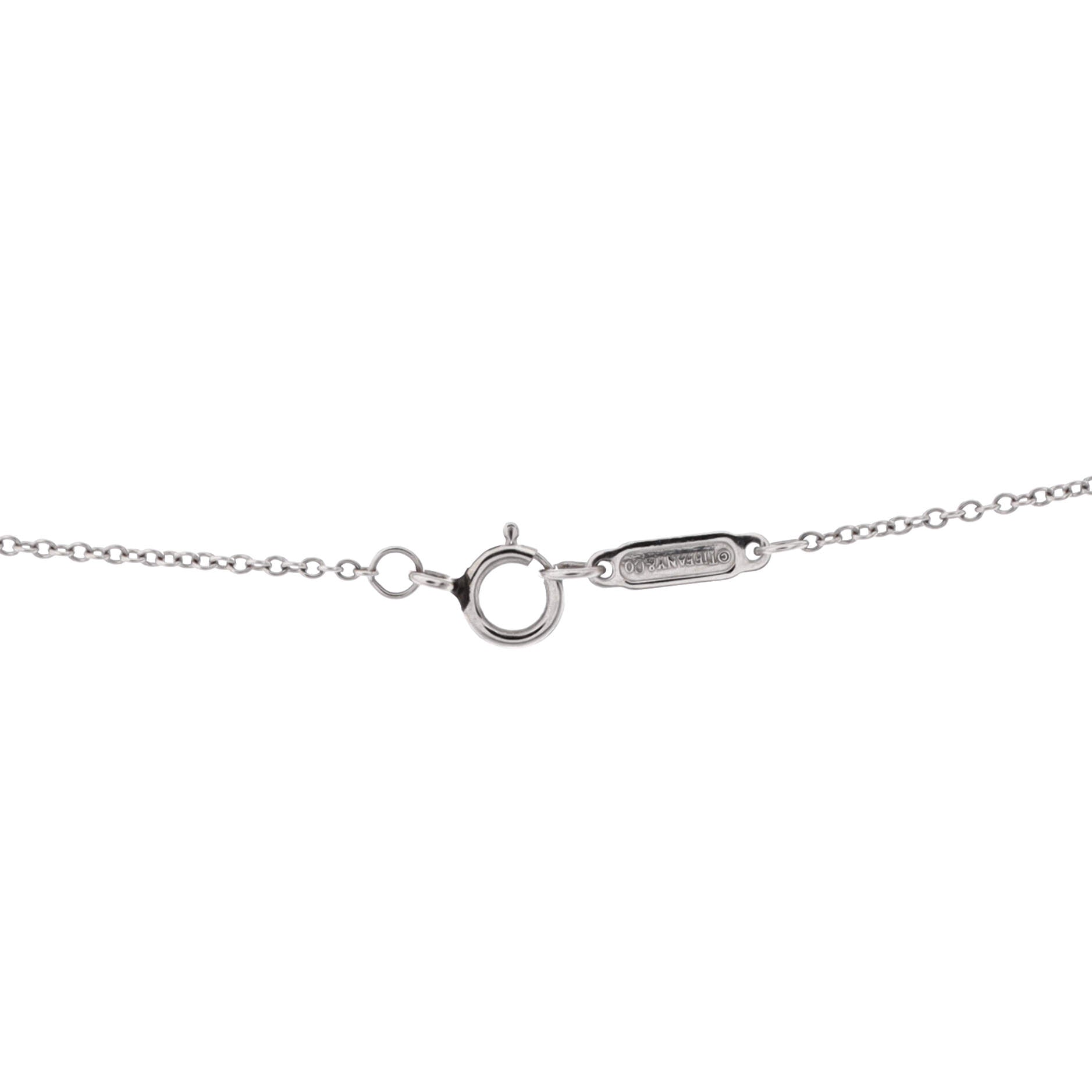 Heart Pendant Necklace Platinum with Diamonds Mini