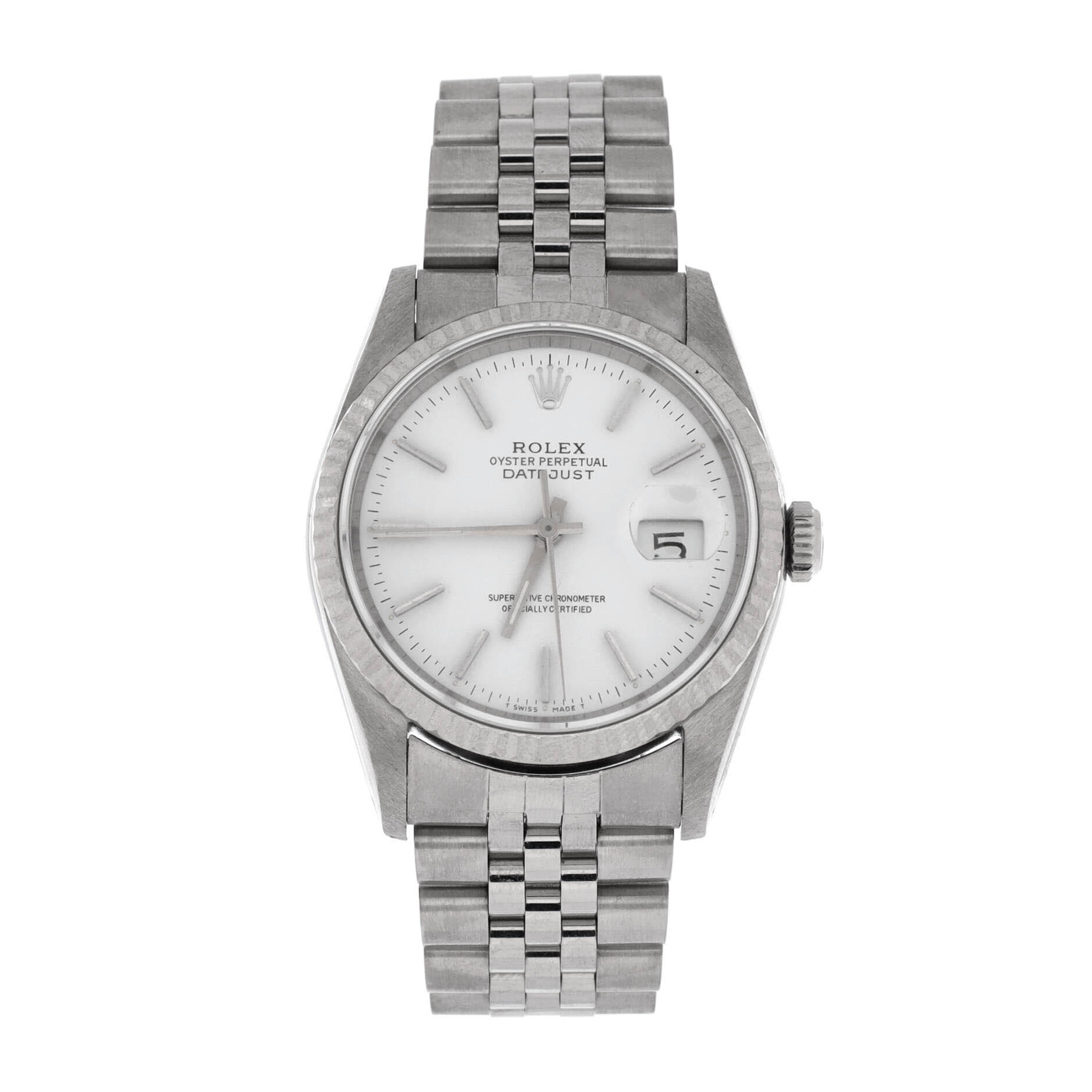Oyster Perpetual Datejust Automatic Watch Stainless Steel and White Gold 36