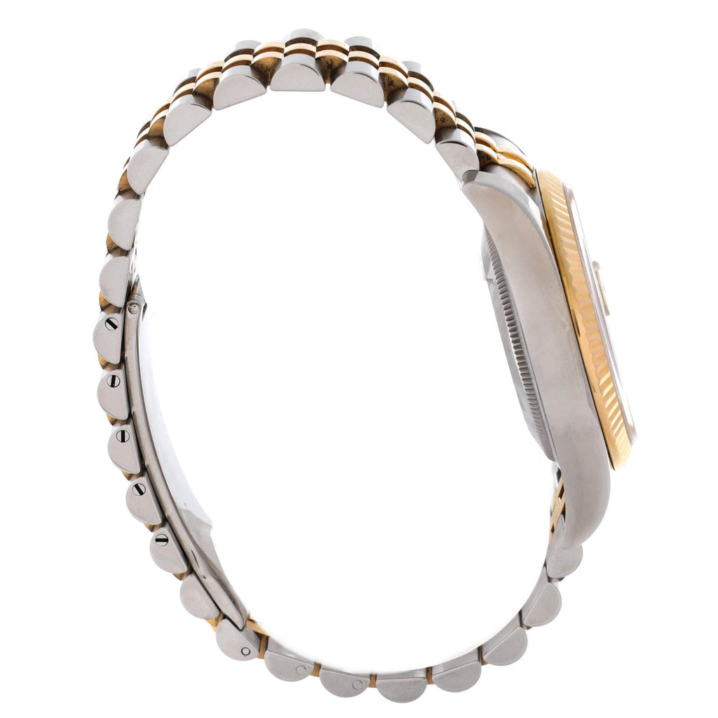 Oyster Perpetual Datejust Automatic Watch Stainless Steel and Yellow Gold with Diamond Markers 36