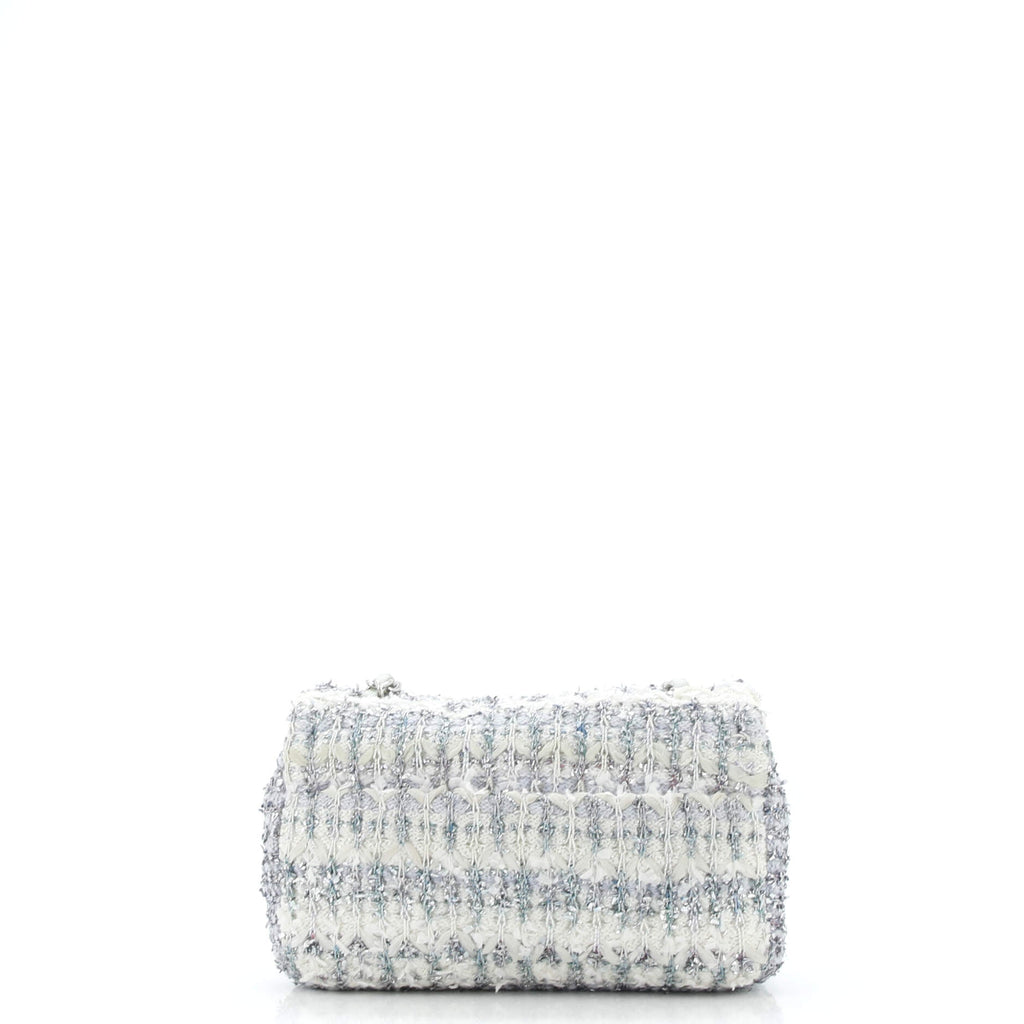 Classic Single Flap Bag Quilted Tweed and Ribbon Mini