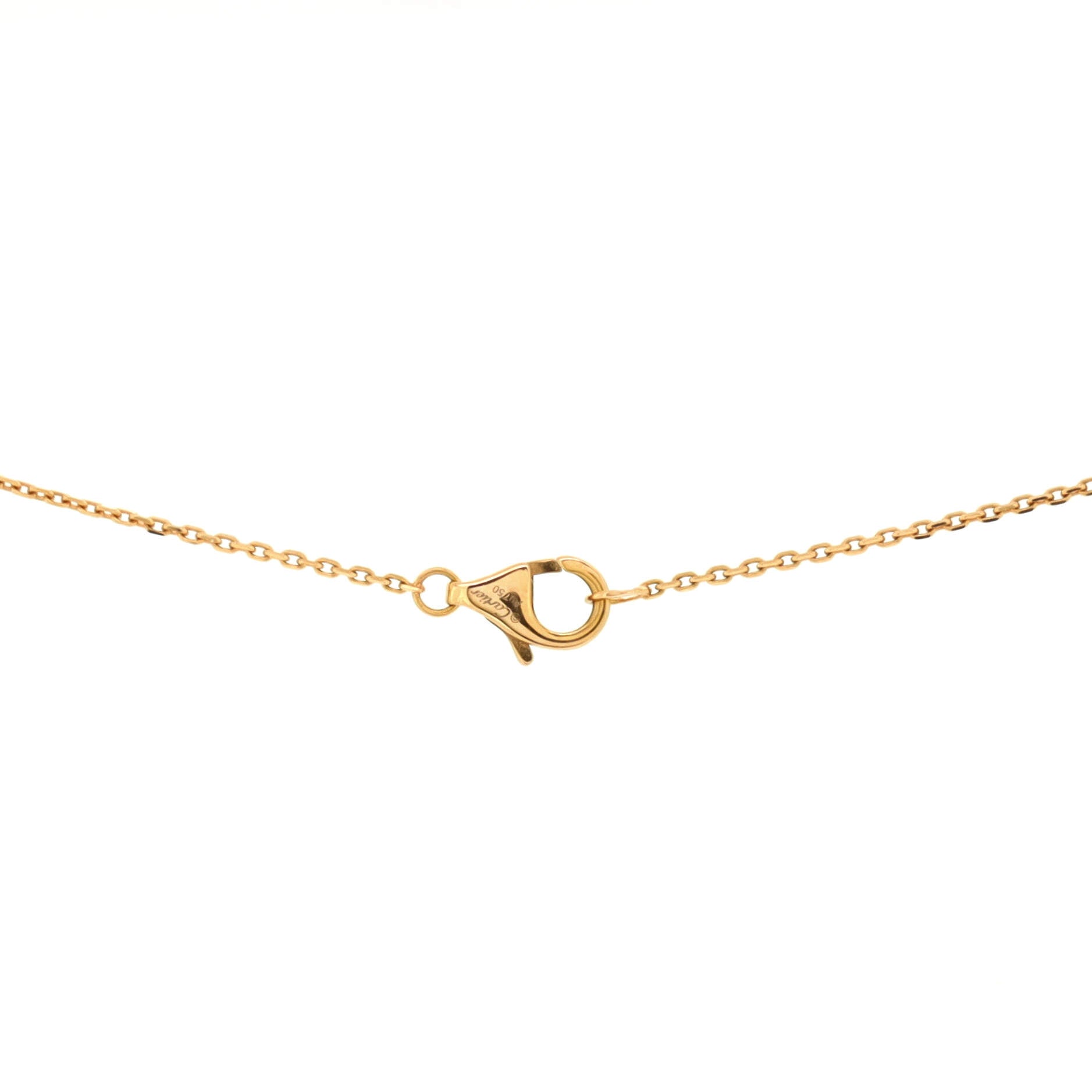 Amulette de Cartier Pendant Necklace 18K Rose Gold with Pink Opal and Diamond XS