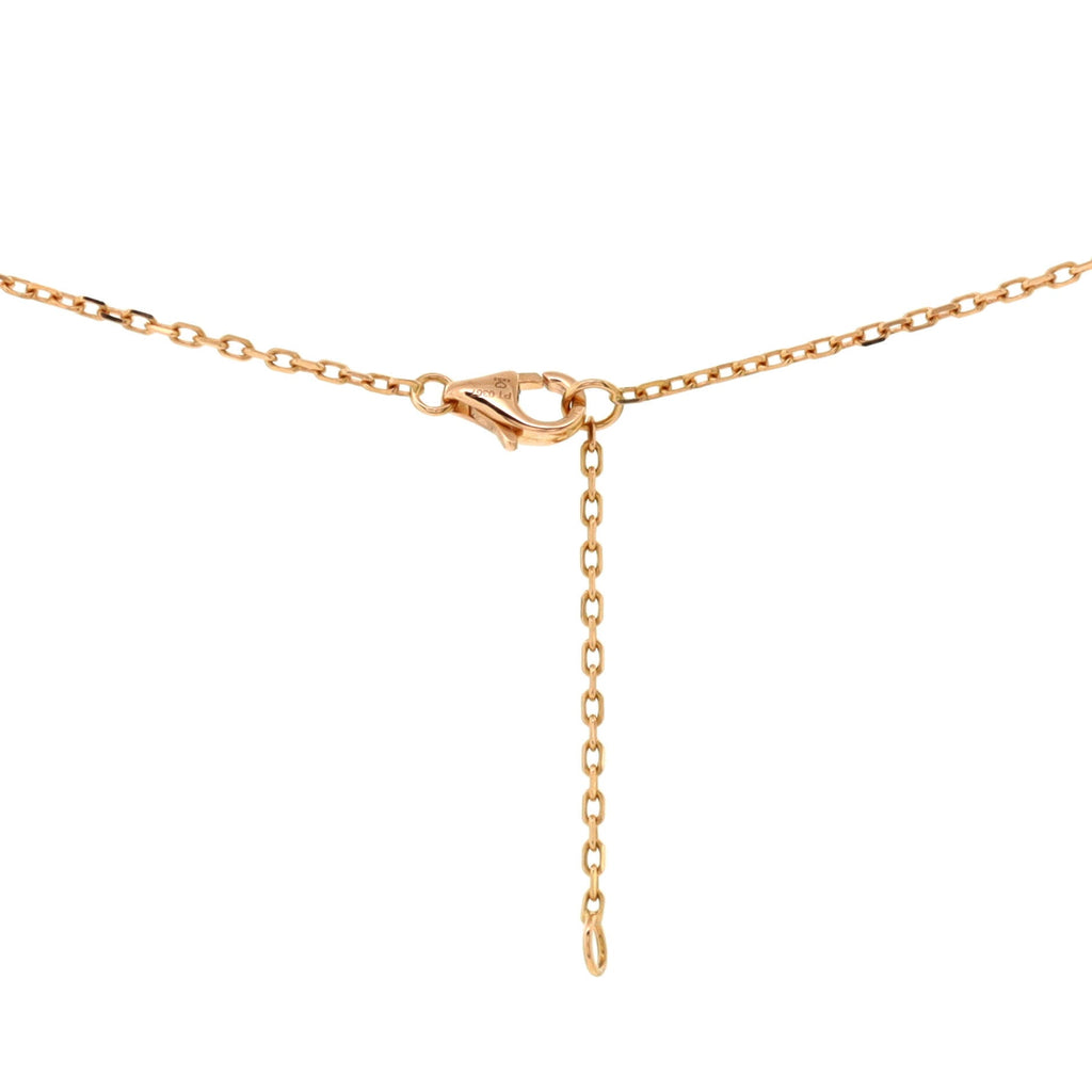 Love 3 Diamonds Interlocking Necklace 18K Rose Gold with Ceramic and Diamonds