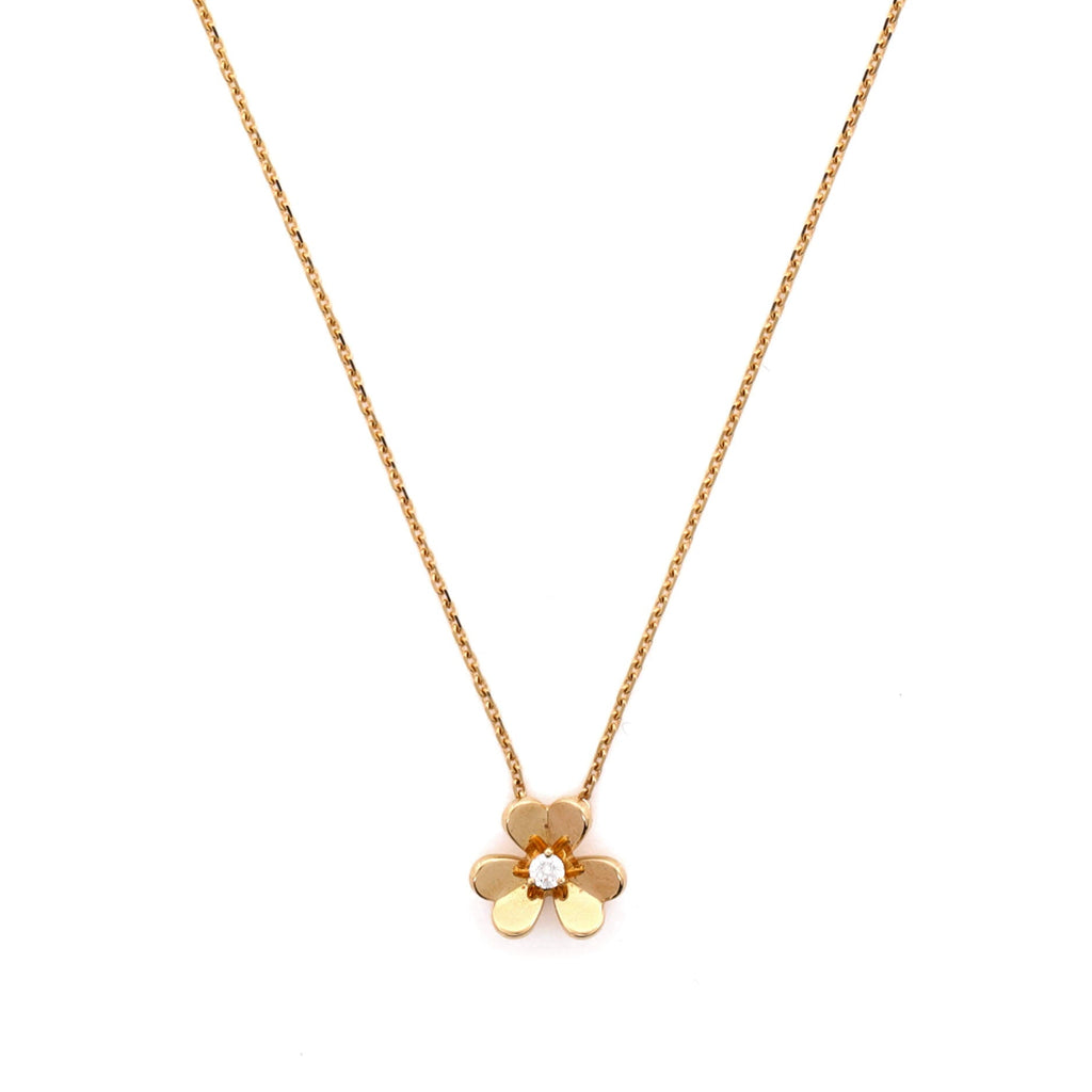 Frivole Pendant Necklace 18K Yellow Gold and Diamond Mini