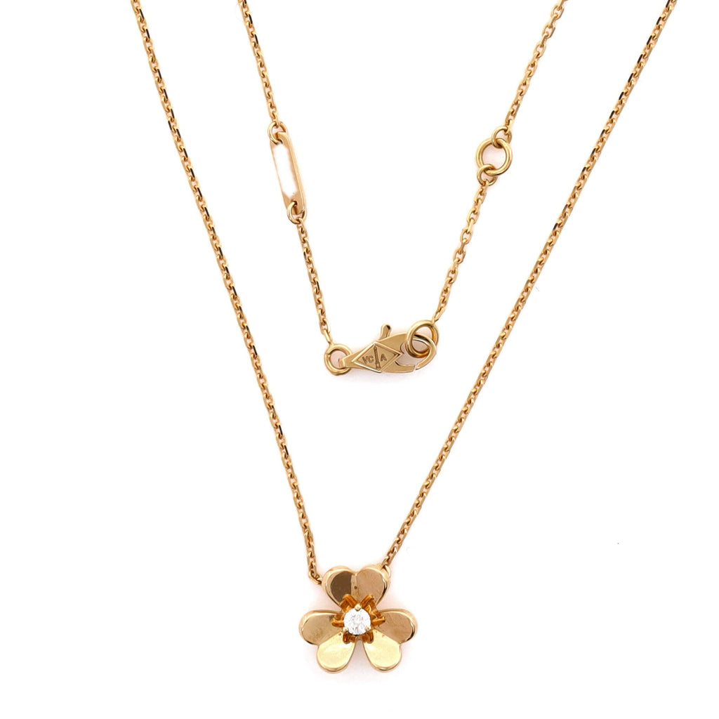 Frivole Pendant Necklace 18K Yellow Gold and Diamond Mini