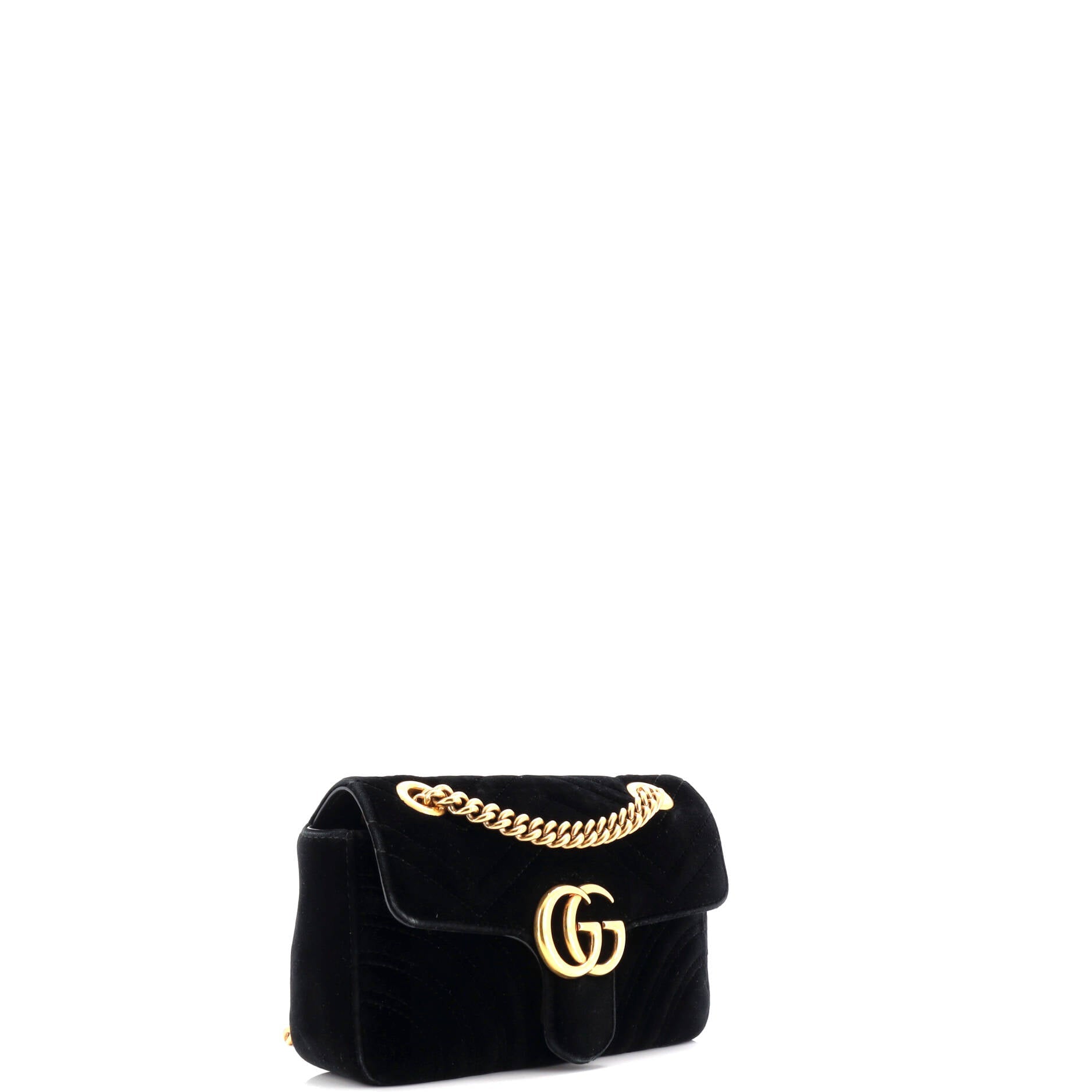 GG Marmont Flap Bag Matelasse Velvet Mini