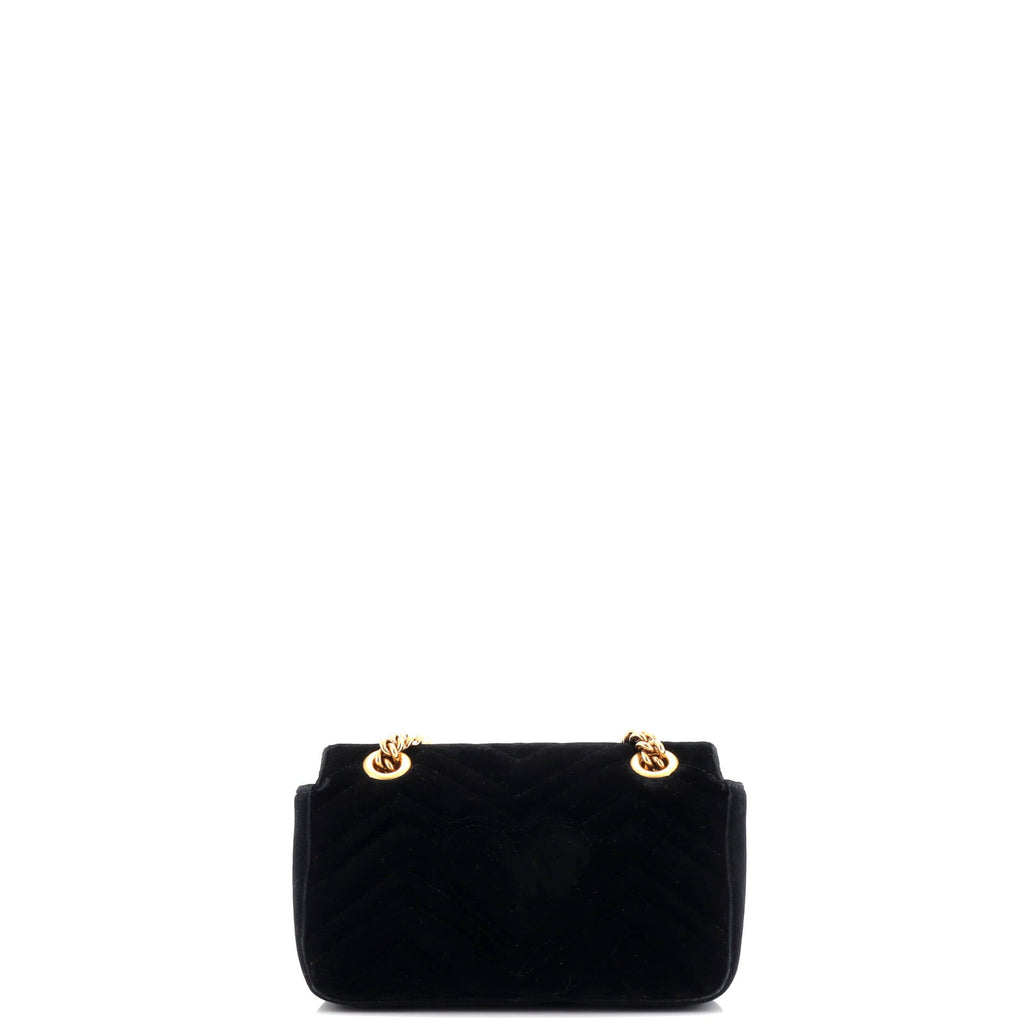 GG Marmont Flap Bag Matelasse Velvet Mini