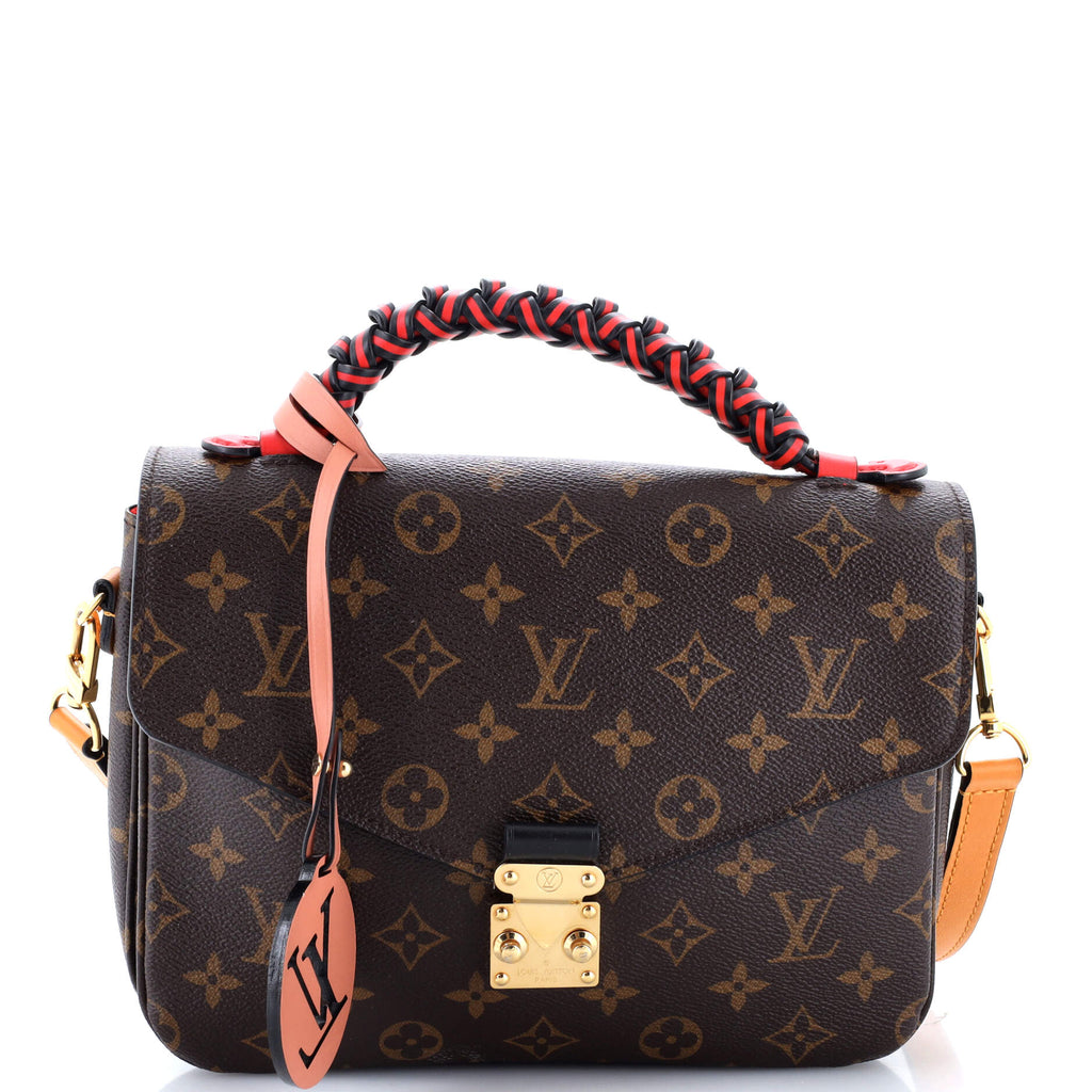 Braided Handle Pochette Metis Monogram Canvas with Leather