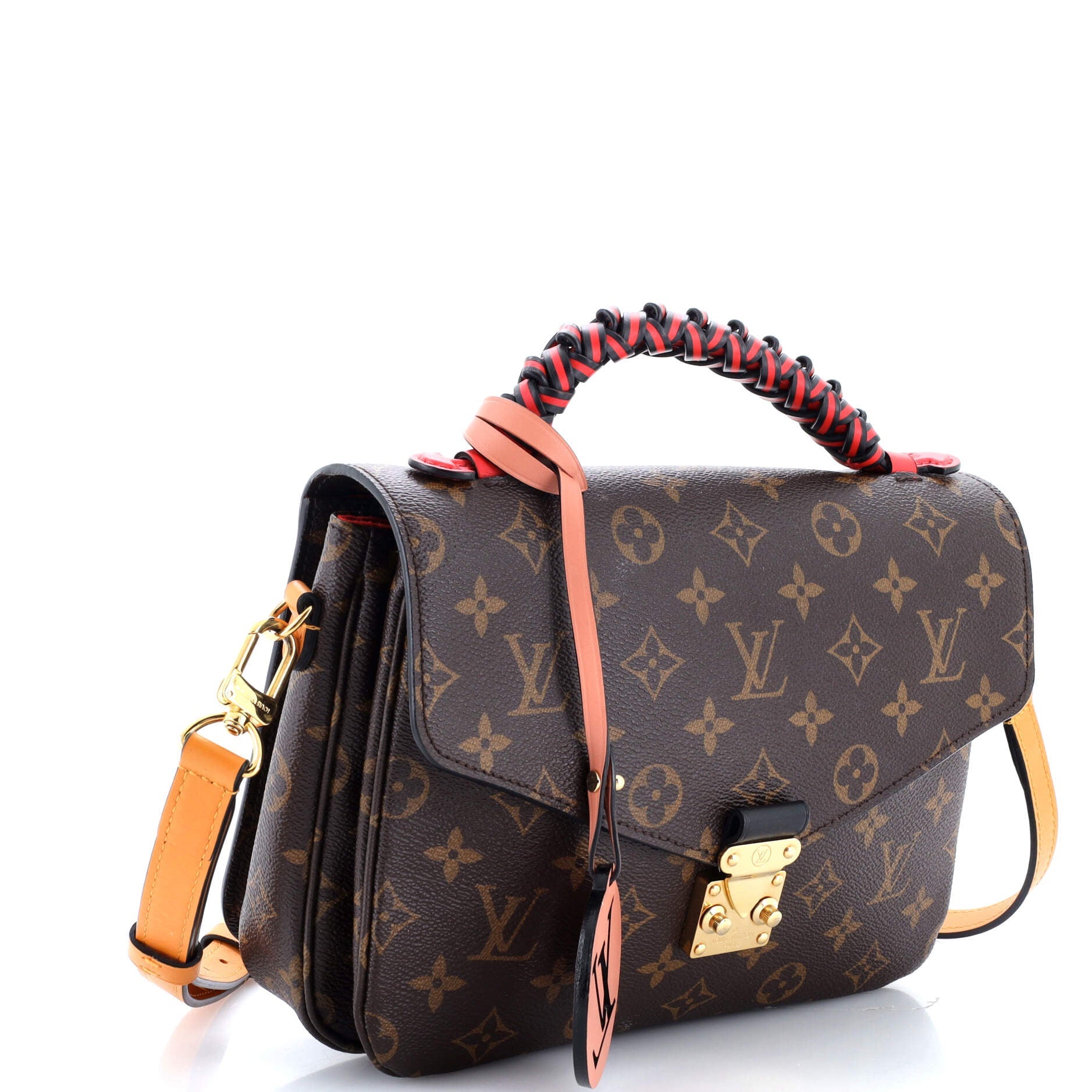 Braided Handle Pochette Metis Monogram Canvas with Leather