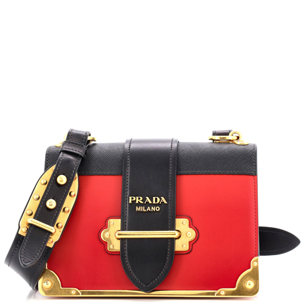 Cahier Chain Crossbody Bag City Calf and Saffiano Small