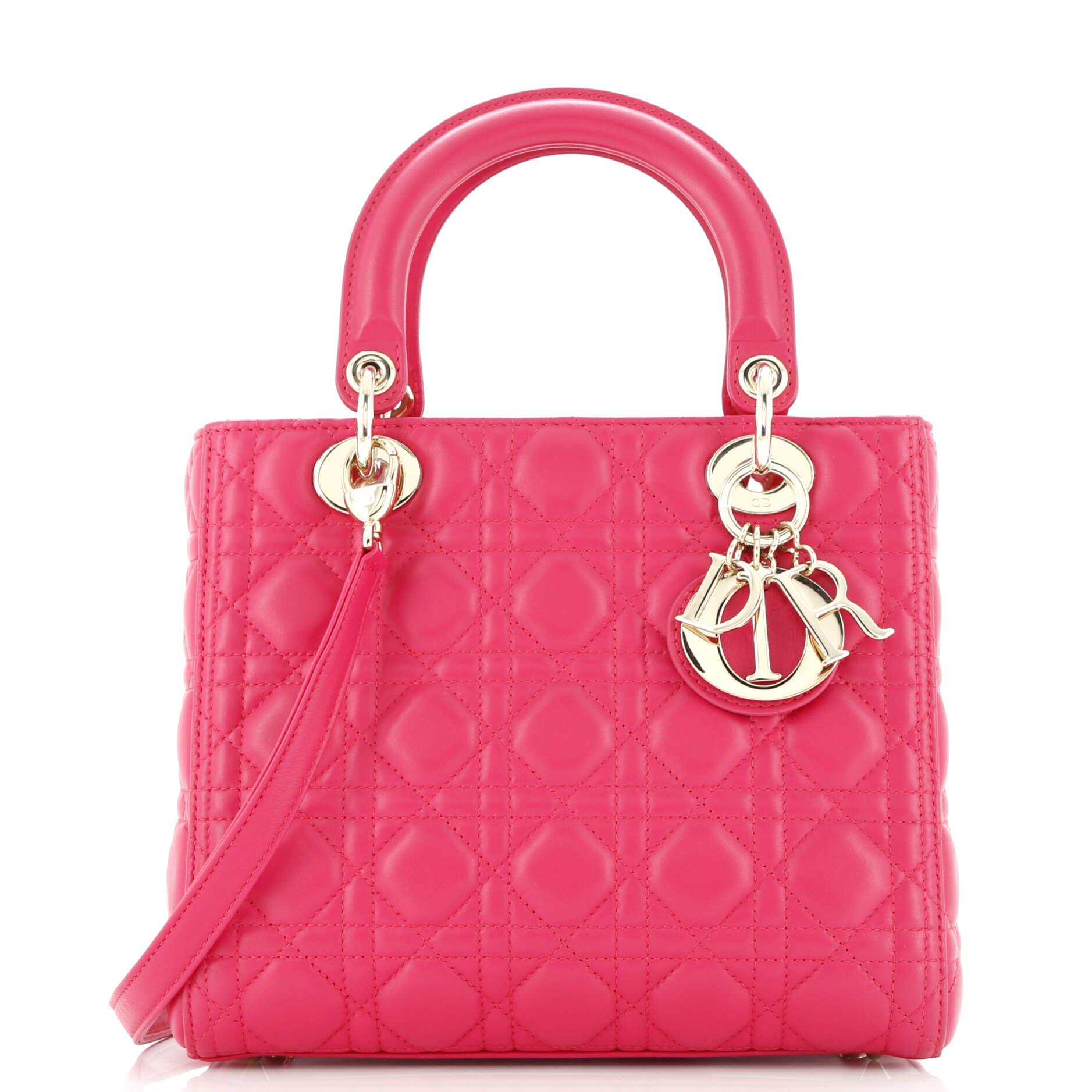 Lady Dior Bag Cannage Quilt Lambskin Medium