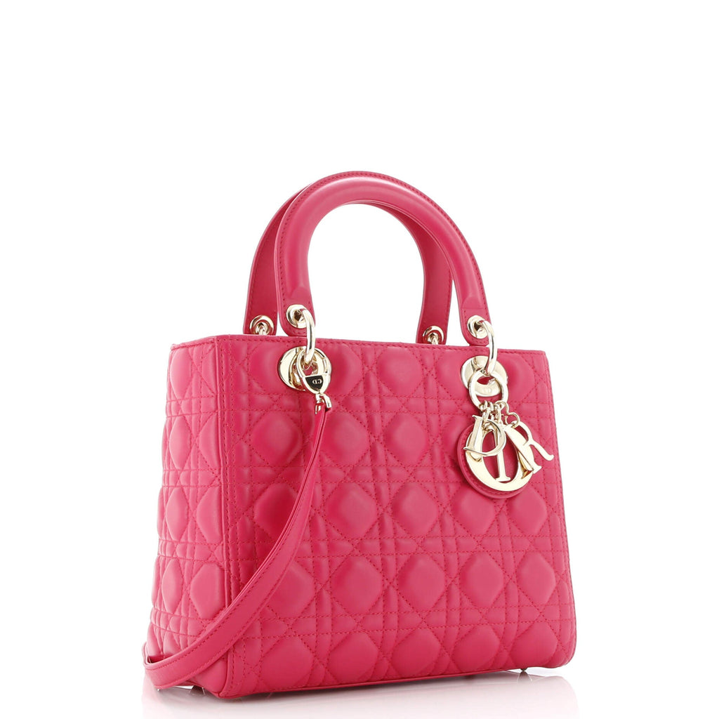 Lady Dior Bag Cannage Quilt Lambskin Medium