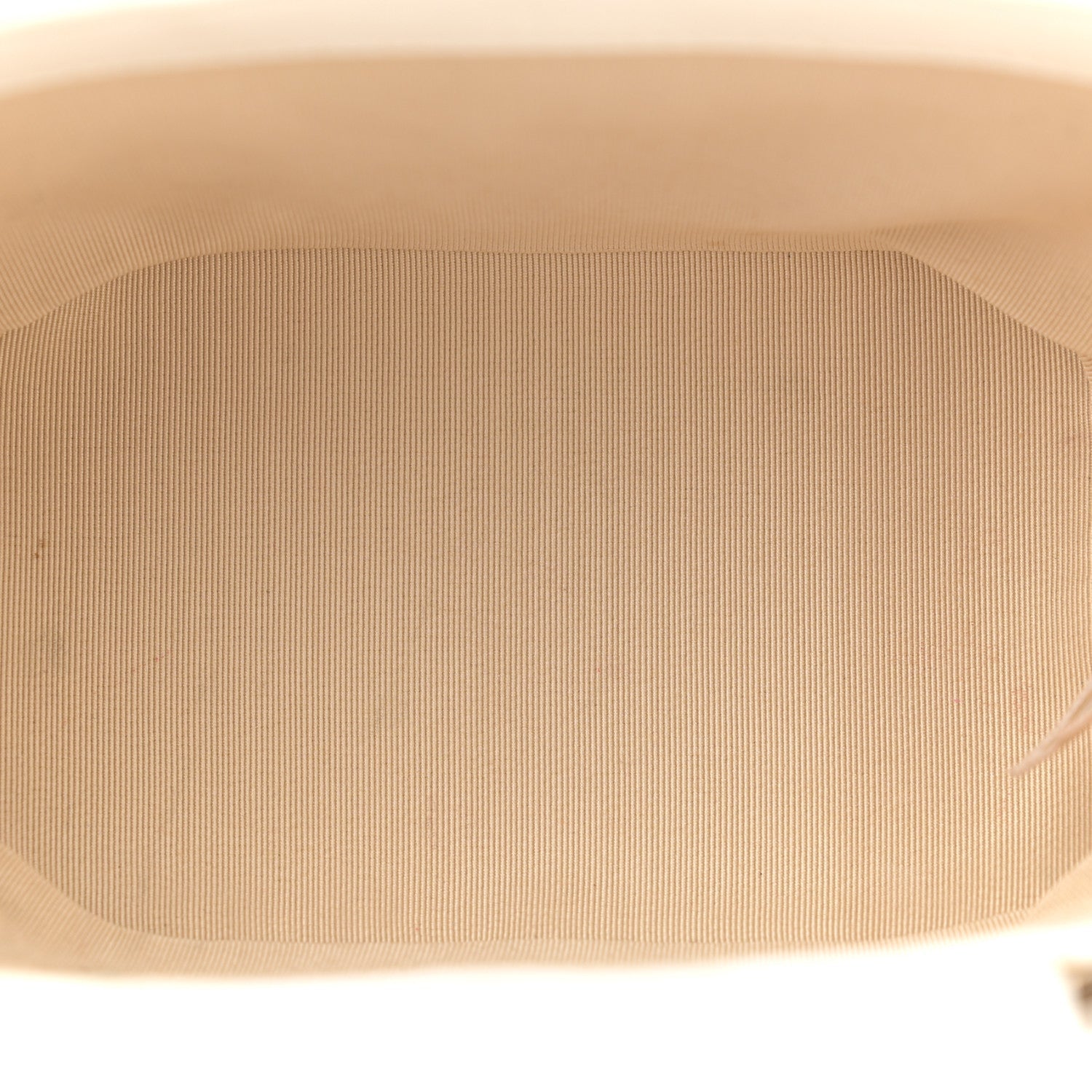 Calfskin Raffia Small Vanity Case Bag White Beige