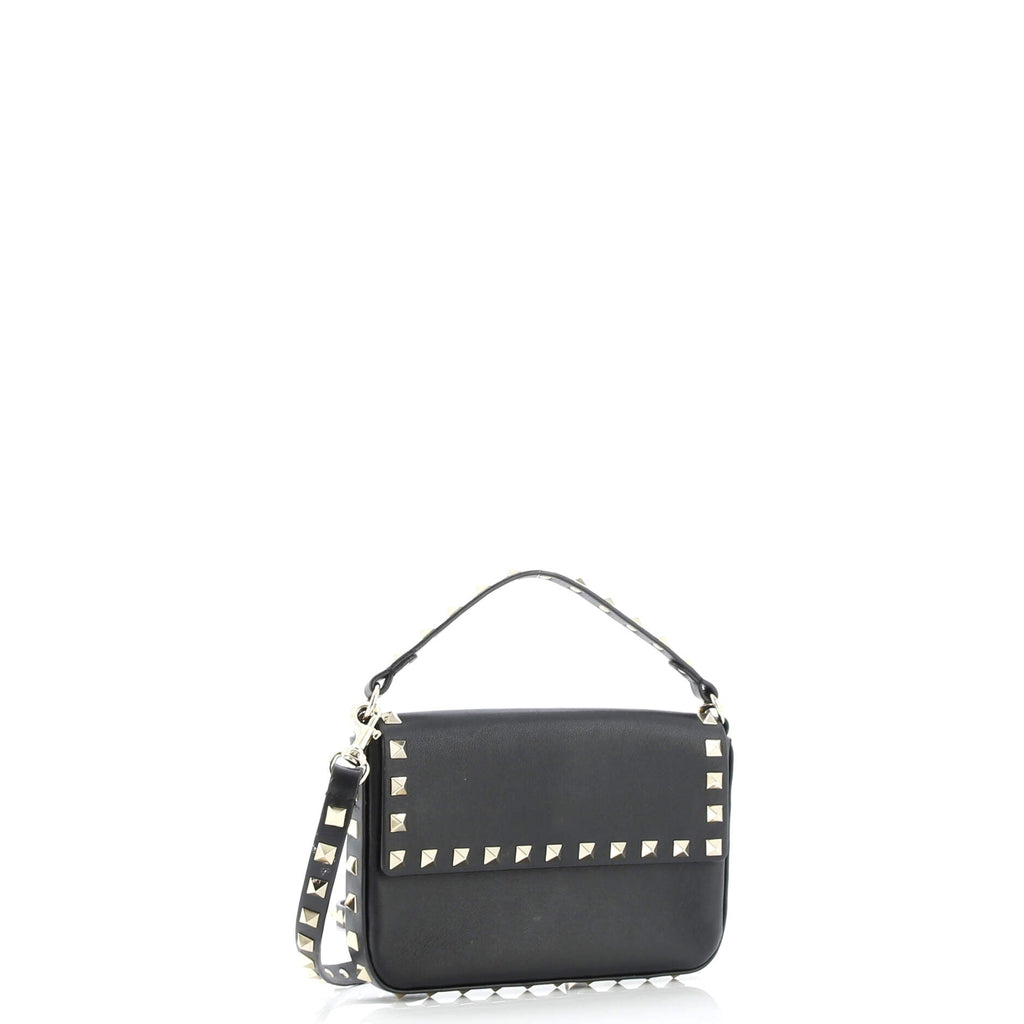 Rockstud Top Handle Crossbody Pouch Leather Mini