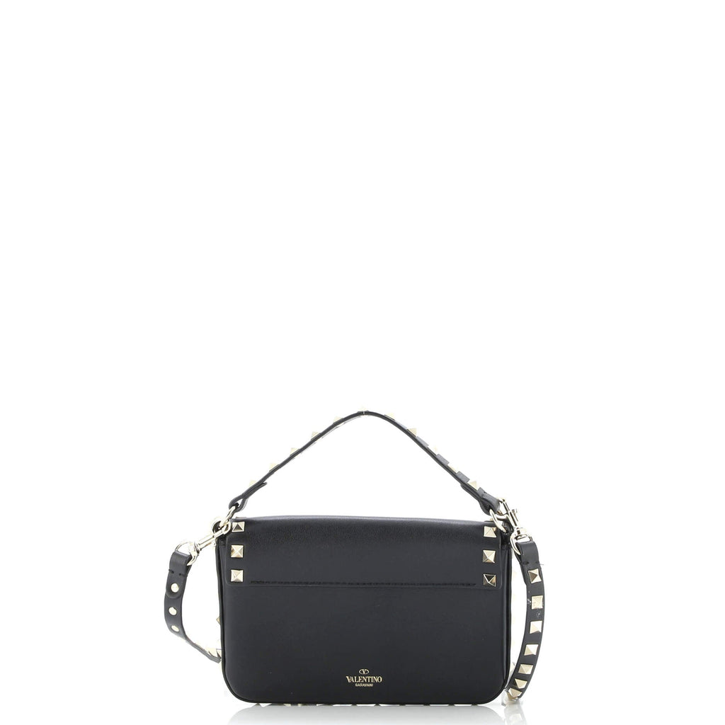 Rockstud Top Handle Crossbody Pouch Leather Mini