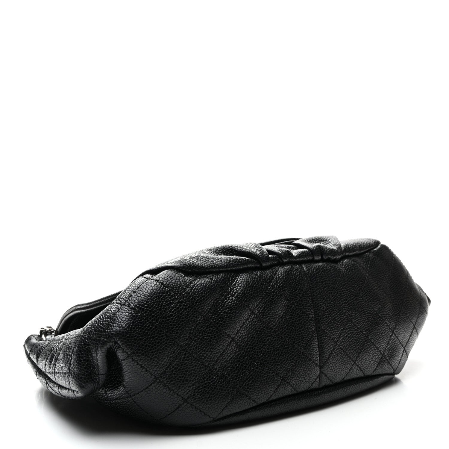 Caviar Half Moon Large Flap Black