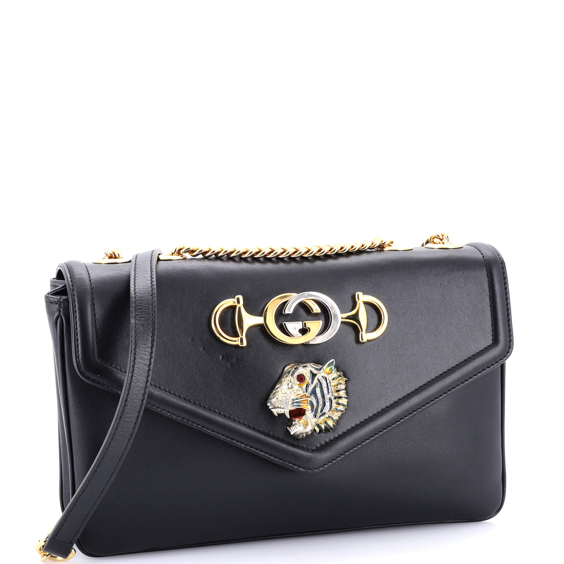 Rajah Chain Shoulder Bag Leather Medium