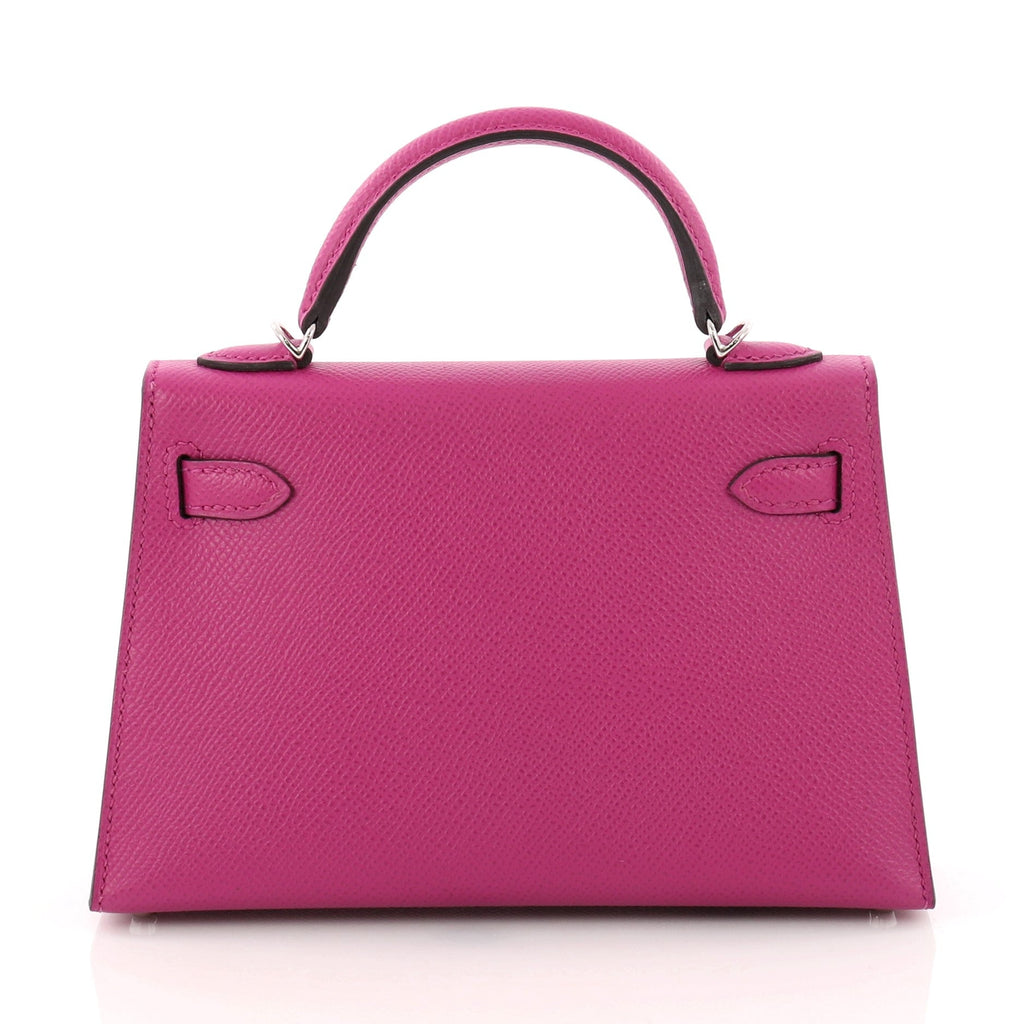 Kelly Mini II Handbag Anemone Epsom with Palladium Hardware 20