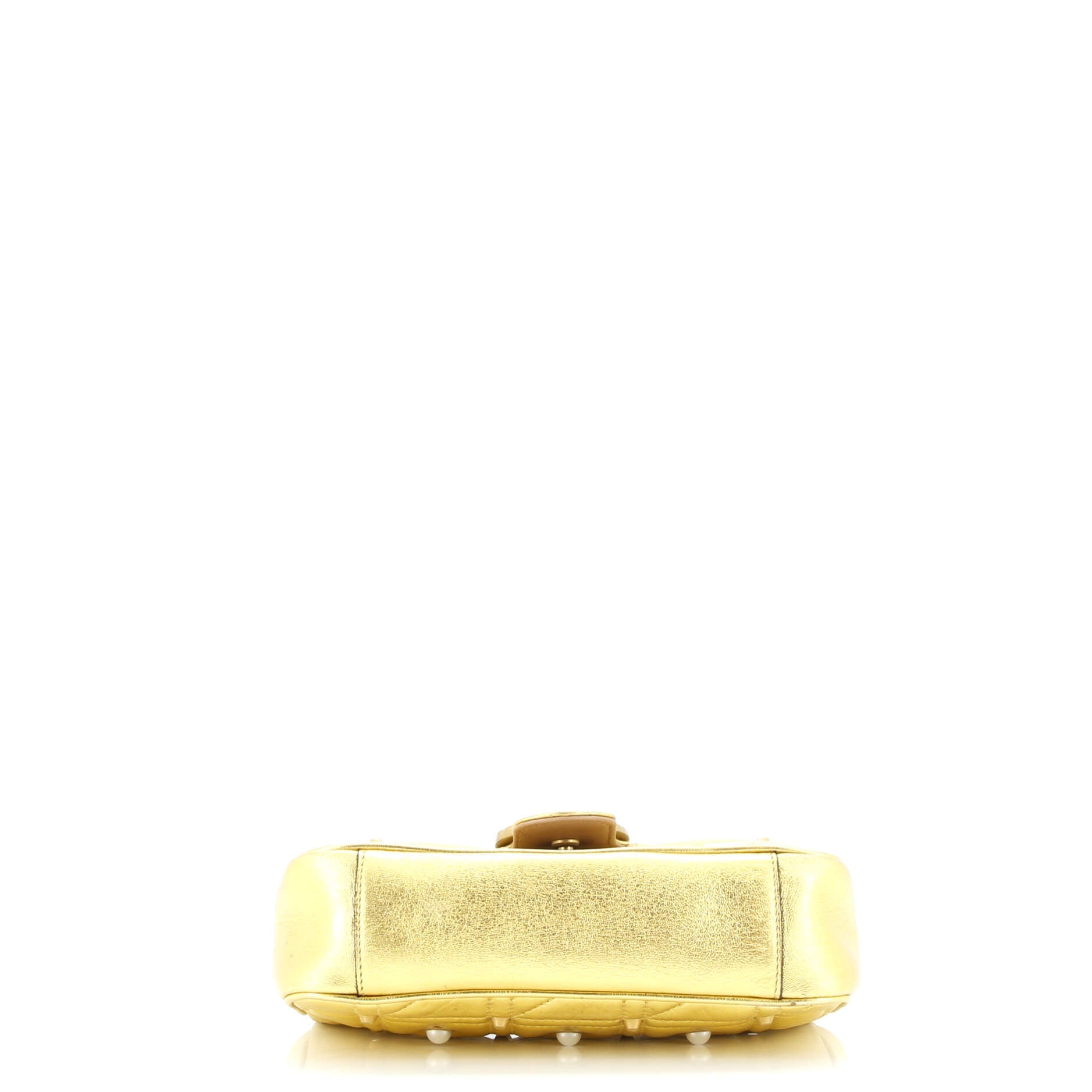 Pearly GG Marmont Flap Bag Embellished Matelasse Leather Mini