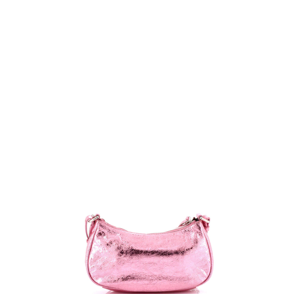 Le Cagole Giant Studs Shoulder Bag Leather with Crystals Mini