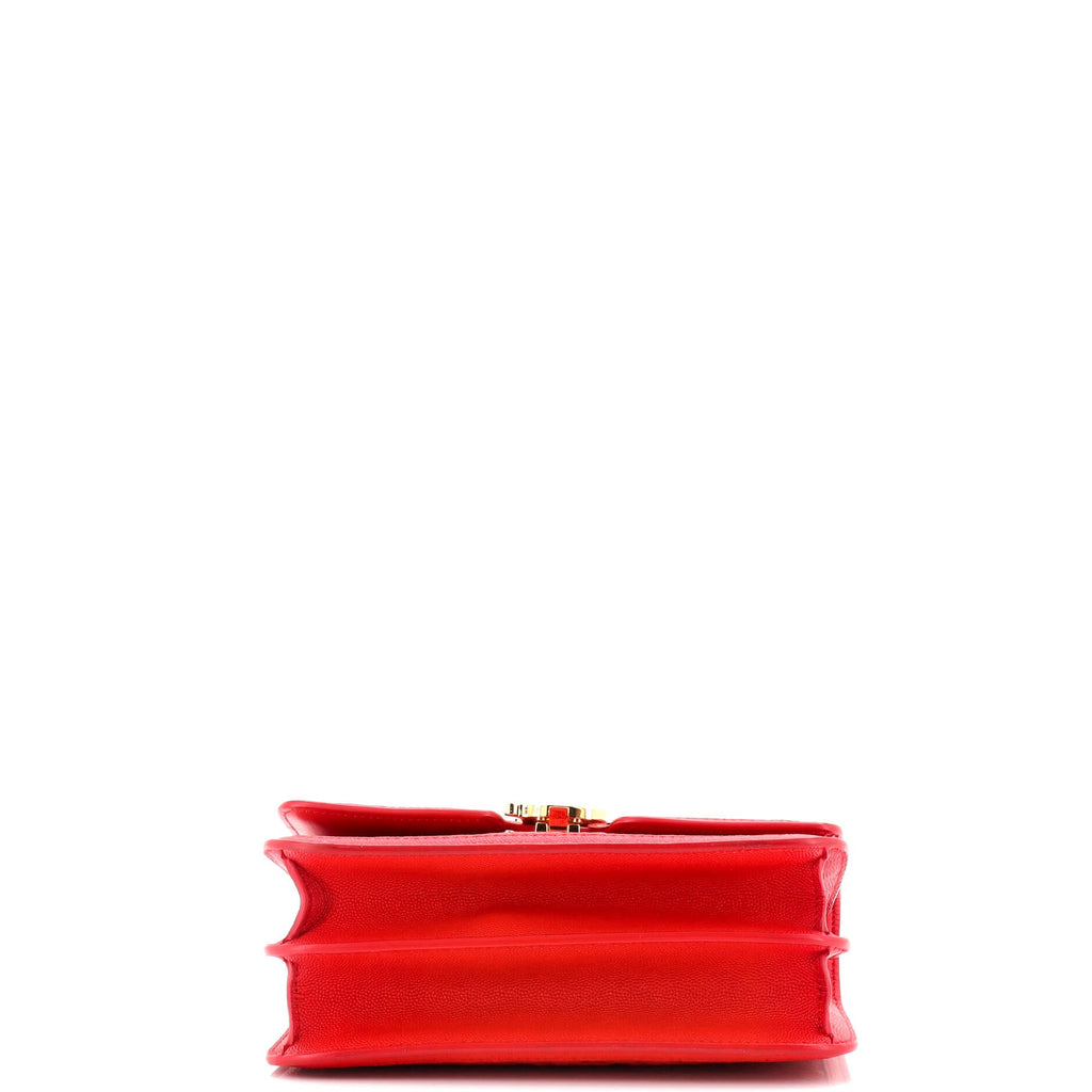 TB Flap Chain Bag Monogram Embossed Leather Small