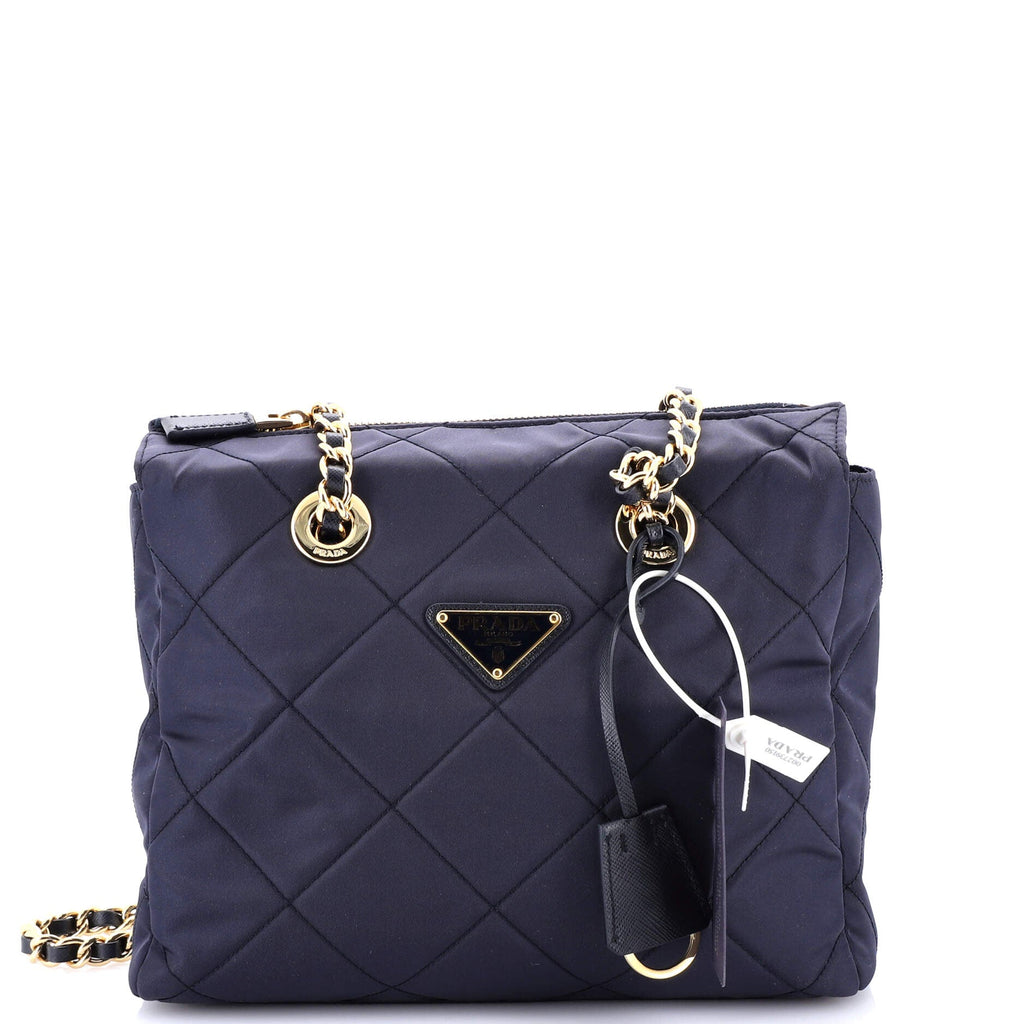 Re-Edition 1995 Chain Tote Quilted Re-Nylon Small