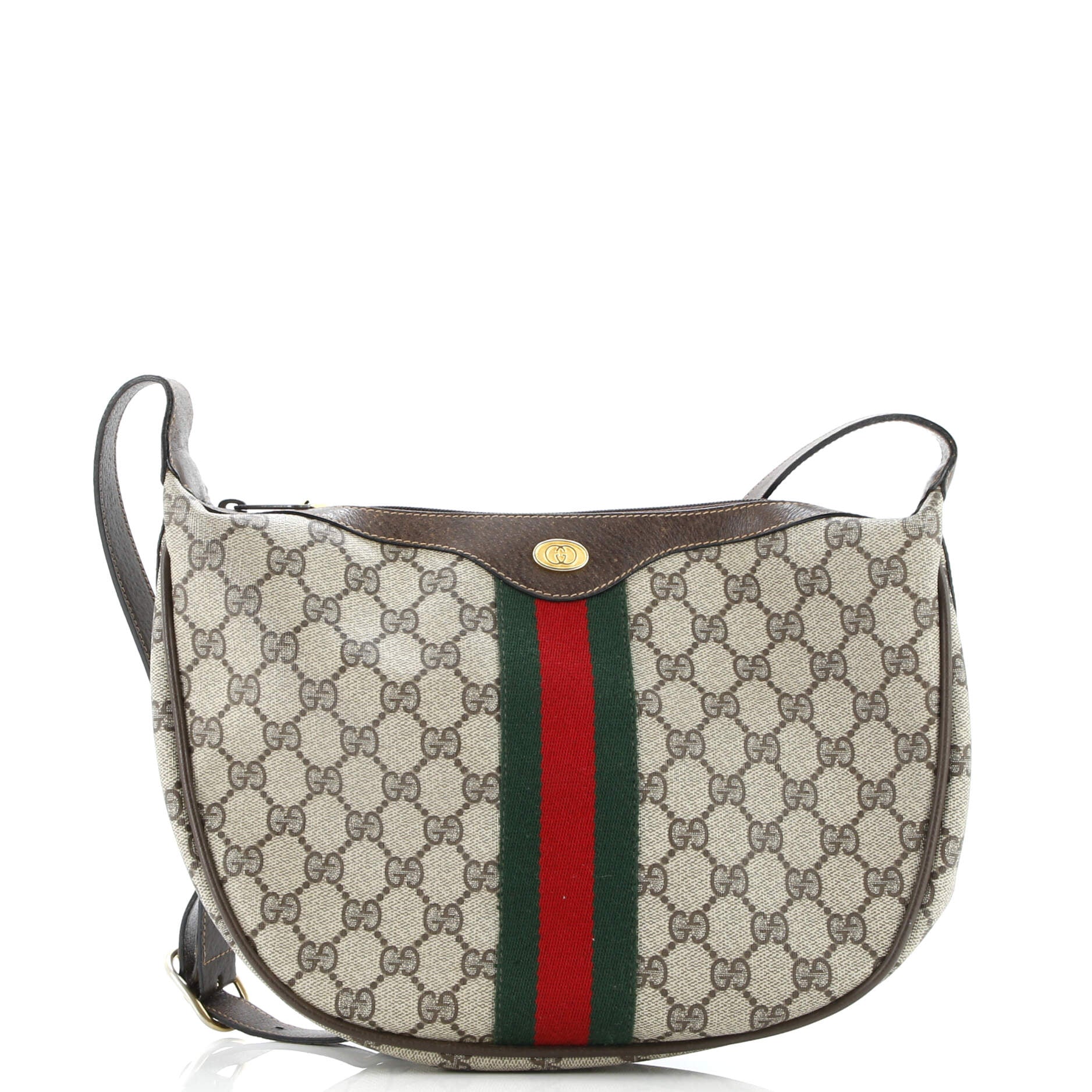 Ophidia Half Moon Hobo GG Coated Canvas Small