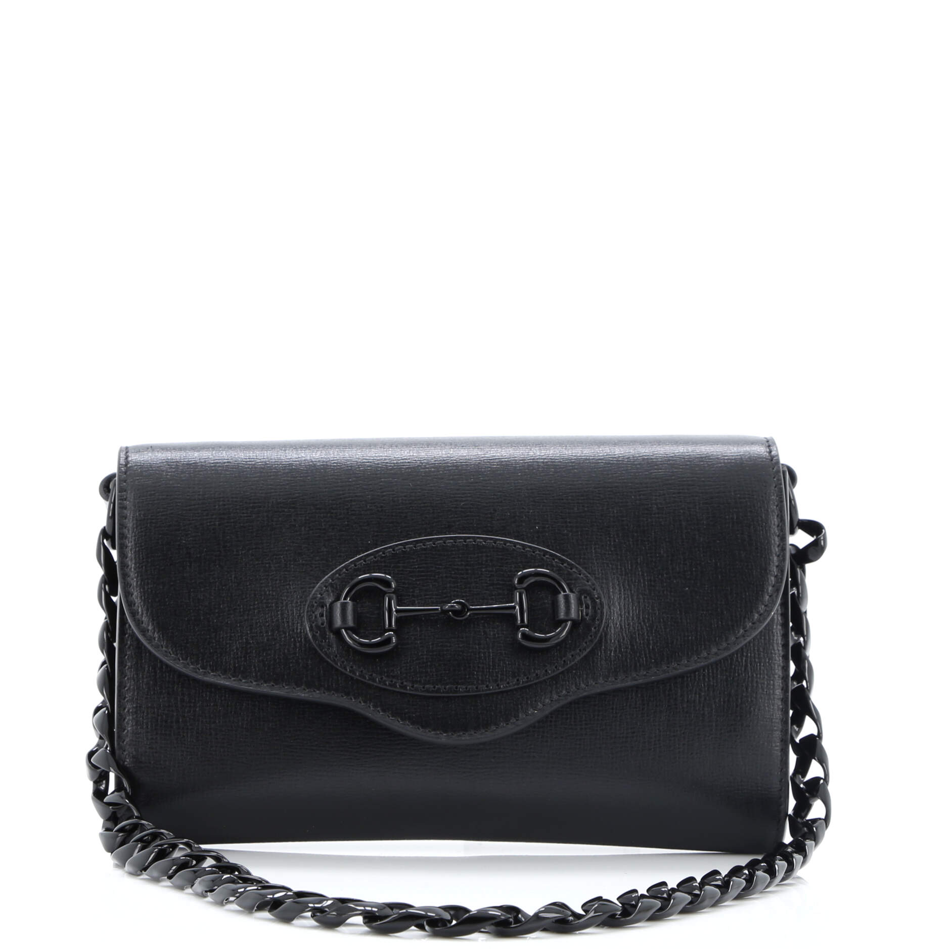 Horsebit 1955 Curved Flap Shoulder Bag Leather Mini