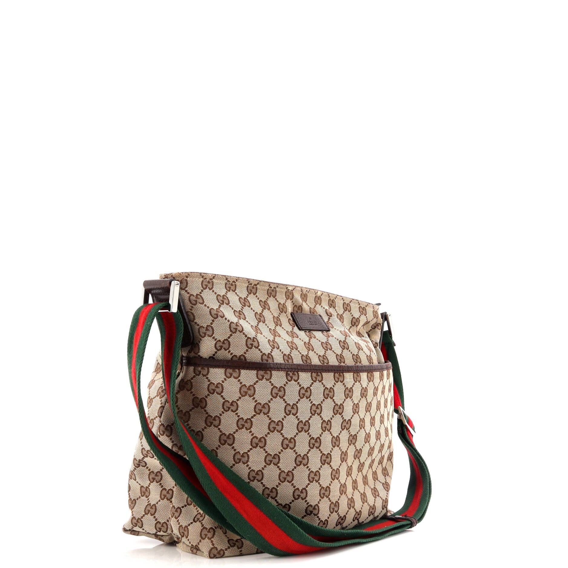 Front Pocket Web Messenger GG Canvas Medium