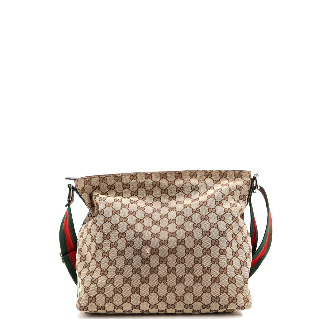 Front Pocket Web Messenger GG Canvas Medium