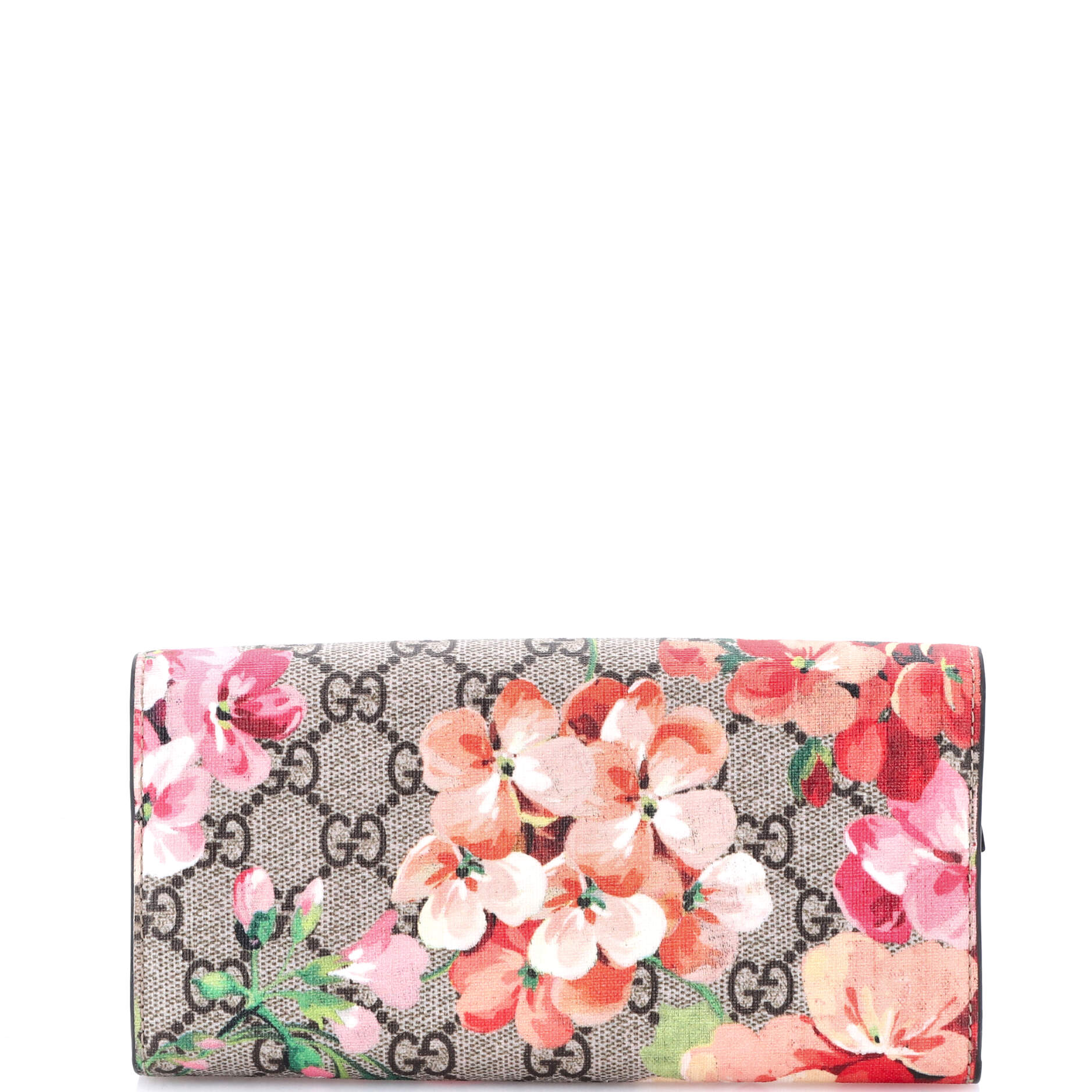 Dionysus Chain Wallet Blooms Print GG Coated Canvas Long