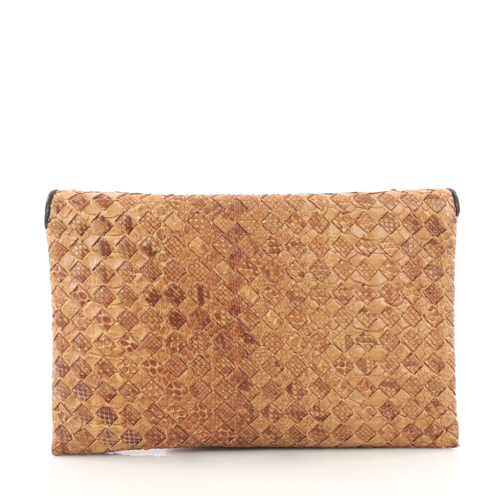 Envelope Clutch Python and Intrecciato Nappa Medium