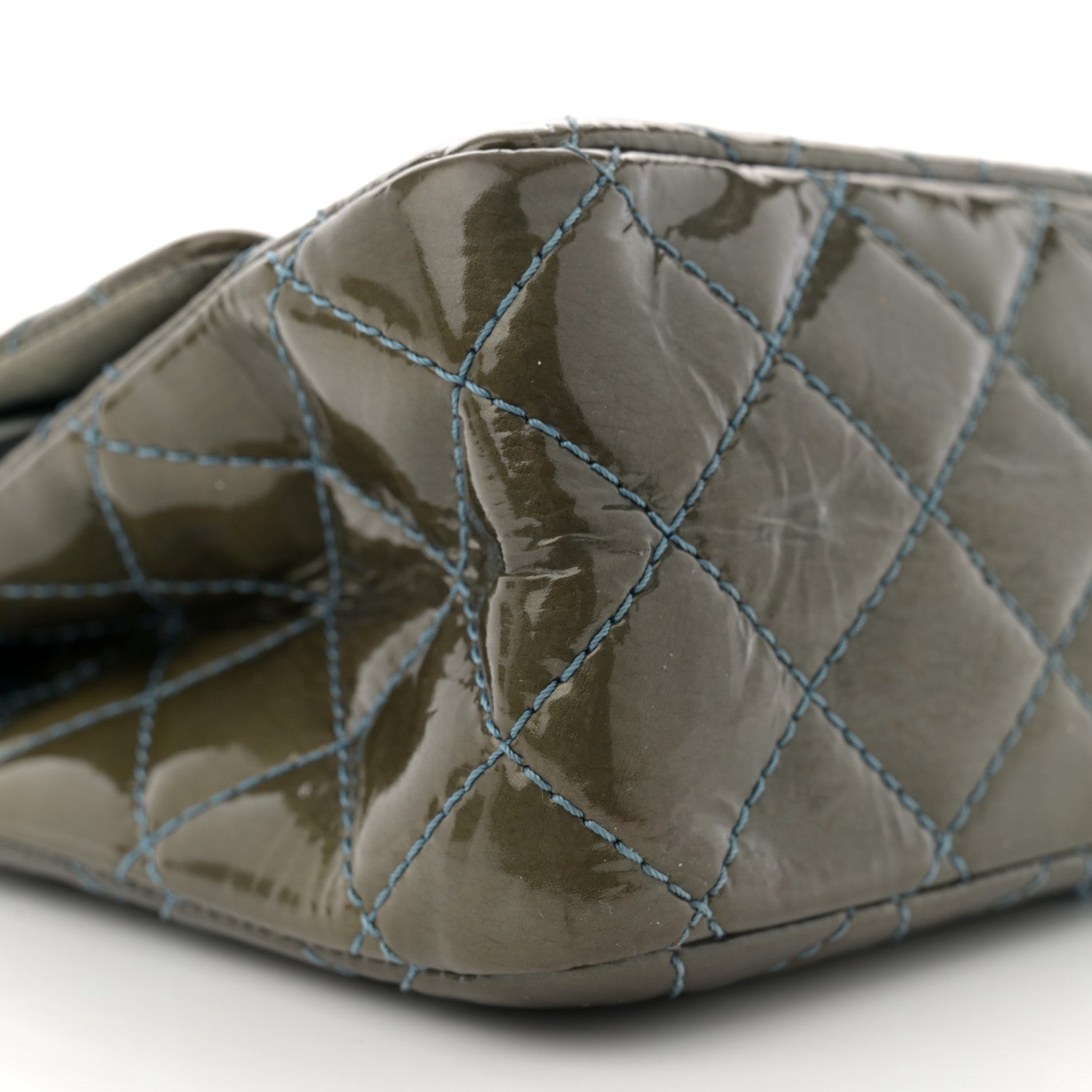 Patent Quilted 2.55 Reissue 226 Flap Green