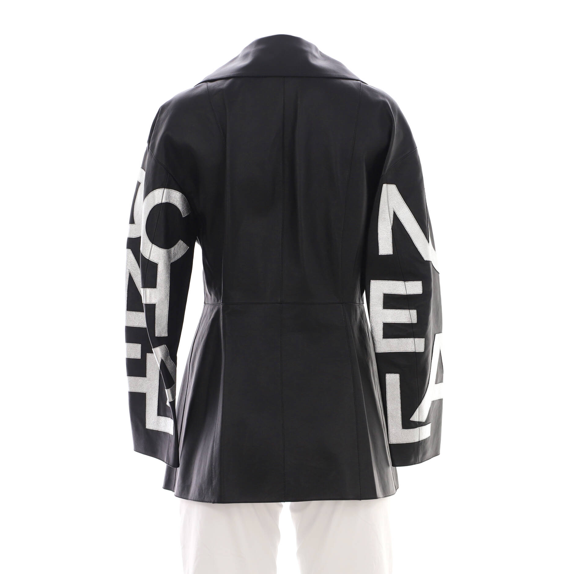 Women's Logo Four Pocket Zipped Coat Leather