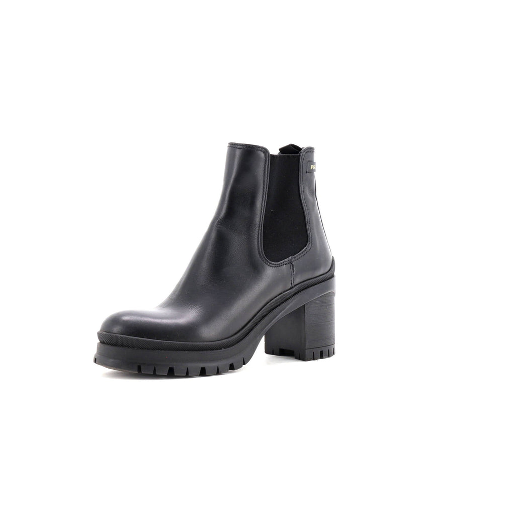 Women's Block Heeled Chelsea Boots Leather