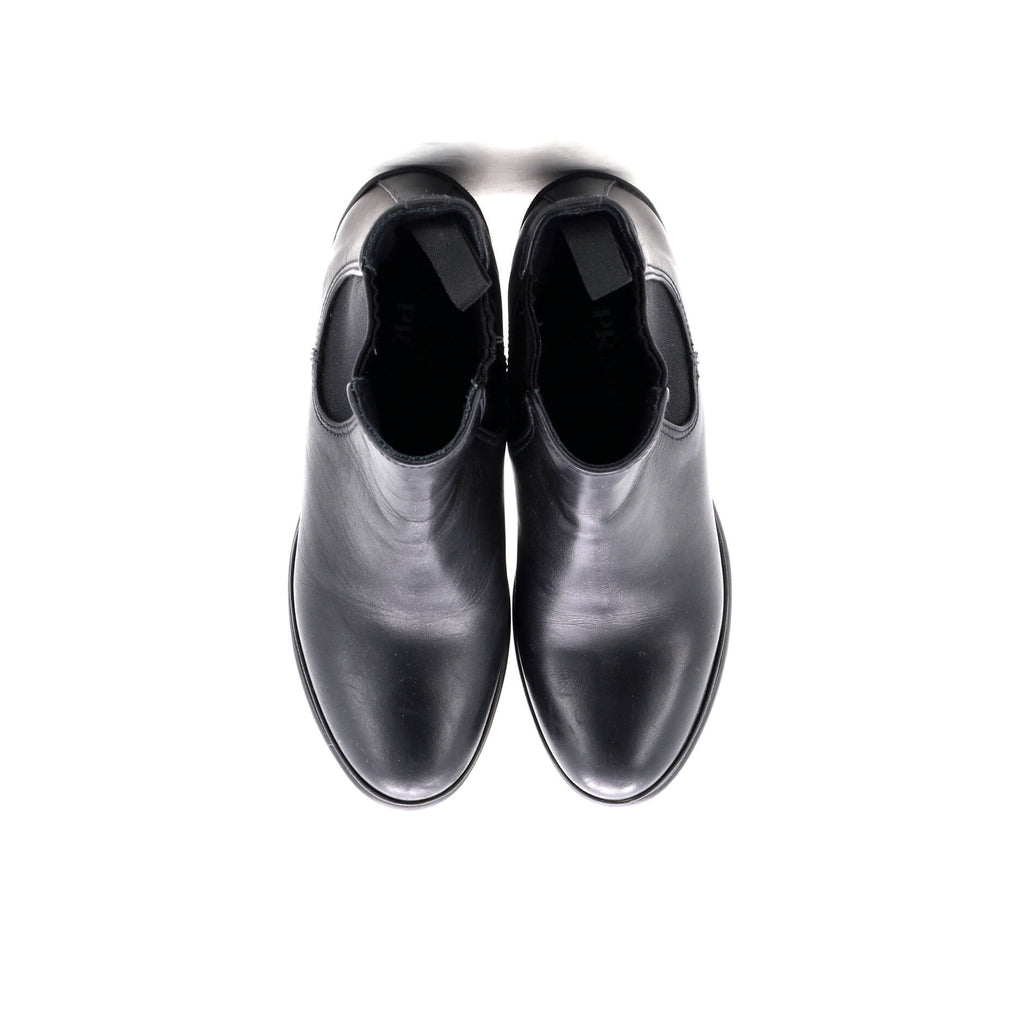Women's Block Heeled Chelsea Boots Leather