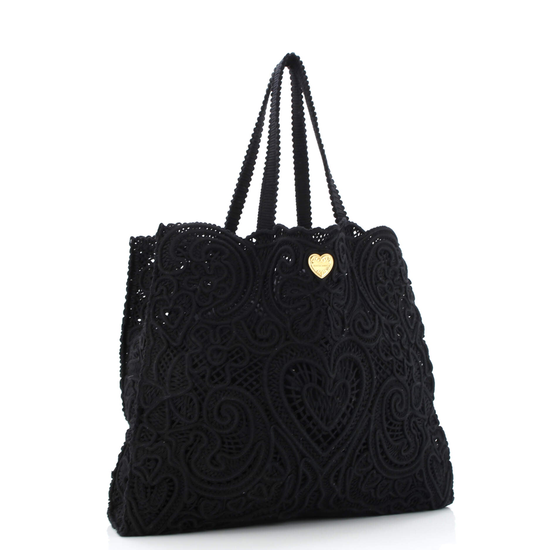 Beatrice Tote Bag Crochet Lace Jacquard Large