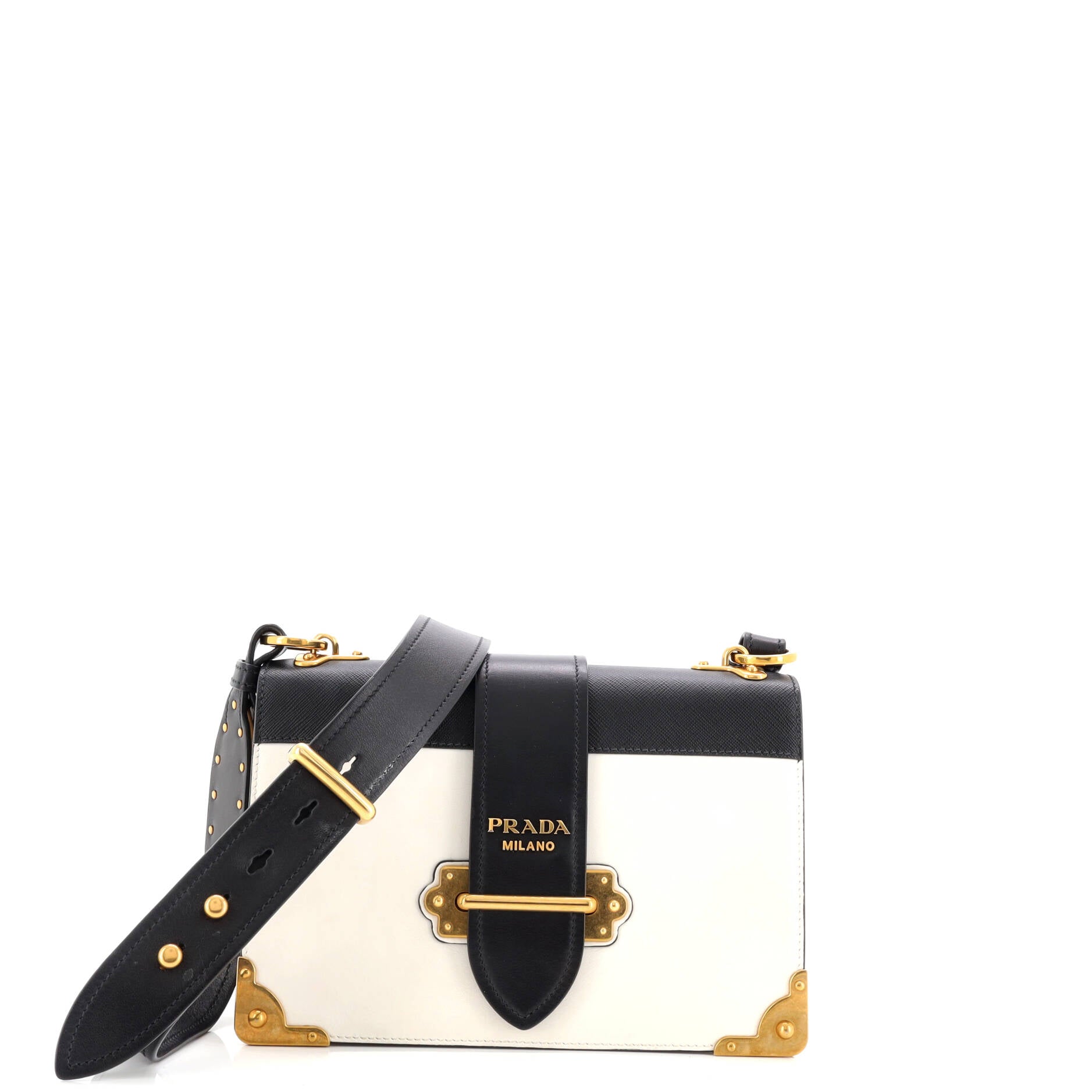 Cahier Crossbody Bag Leather and Saffiano Leather Large