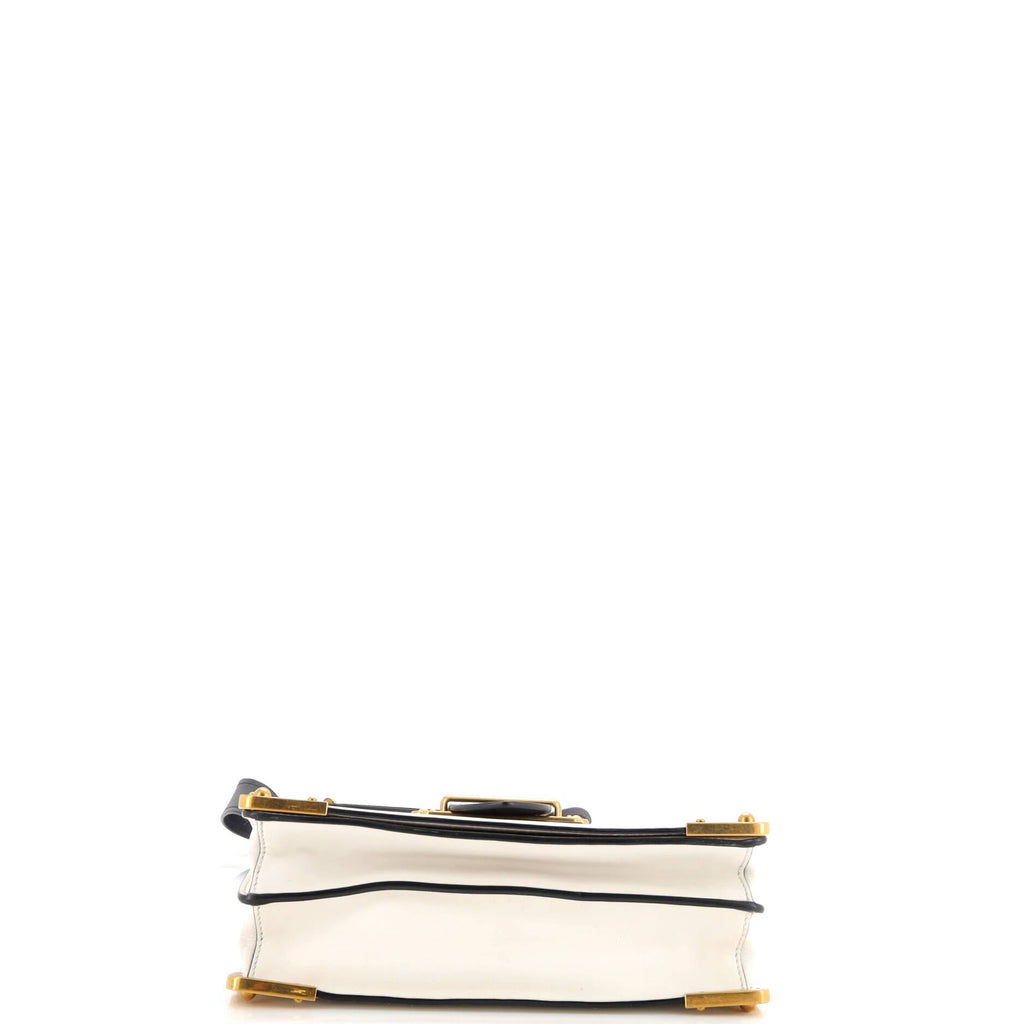 Cahier Crossbody Bag Leather and Saffiano Leather Large