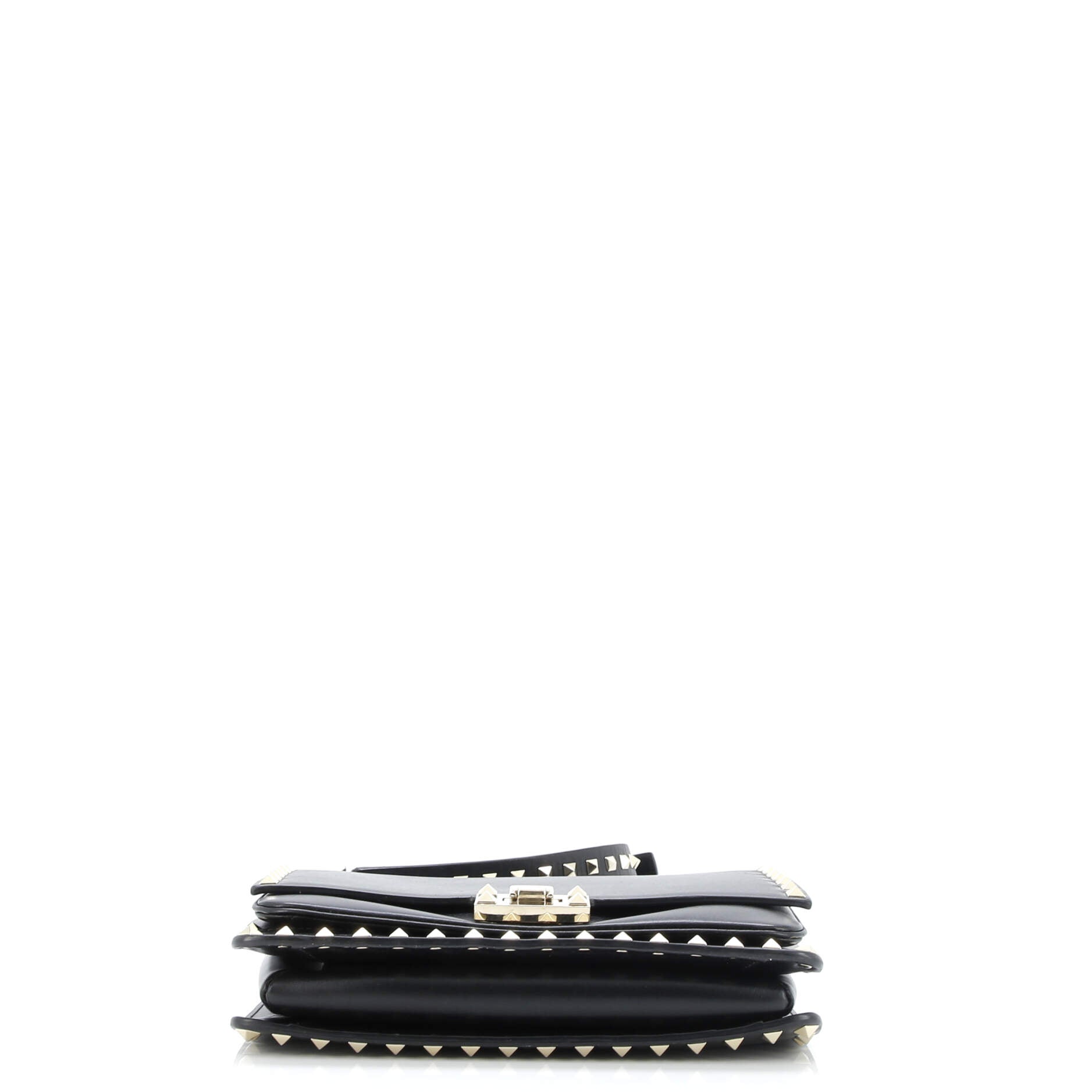 Rockstud Flip Lock Flap Top Handle Bag Leather Small