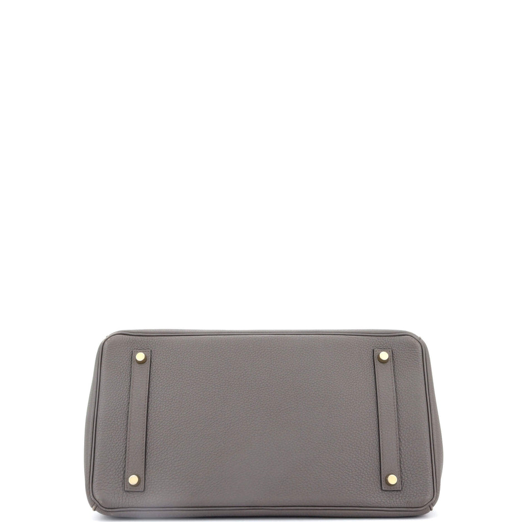 Birkin Handbag Grey Togo with Gold Hardware 35