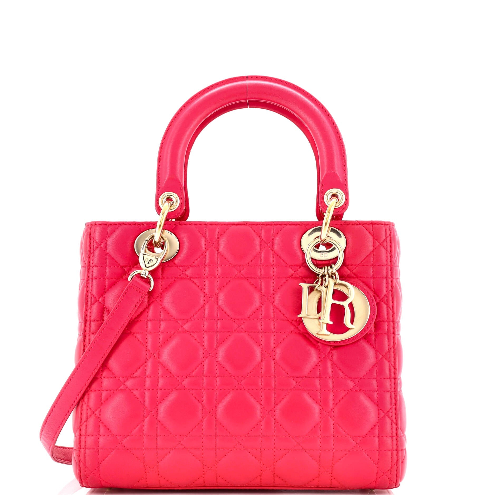 Lady Dior Bag Cannage Quilt Lambskin Medium