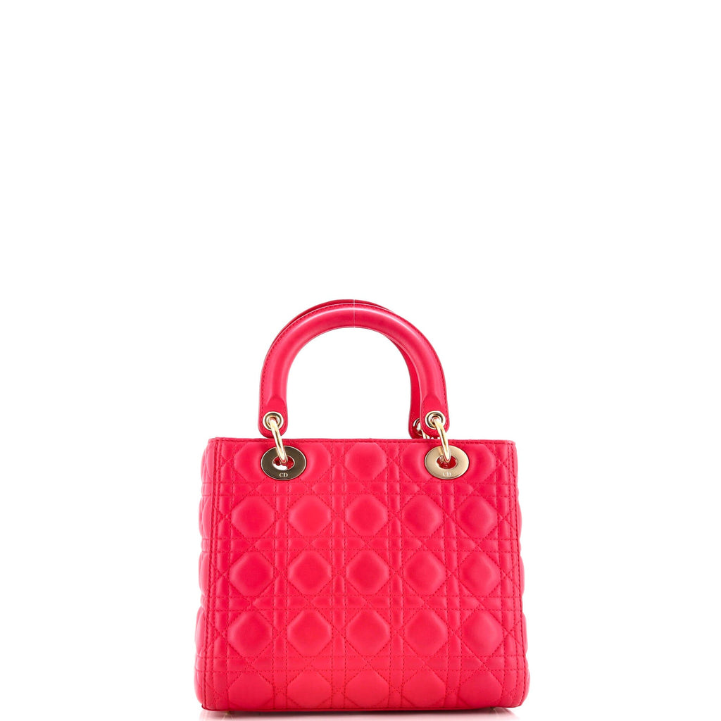 Lady Dior Bag Cannage Quilt Lambskin Medium
