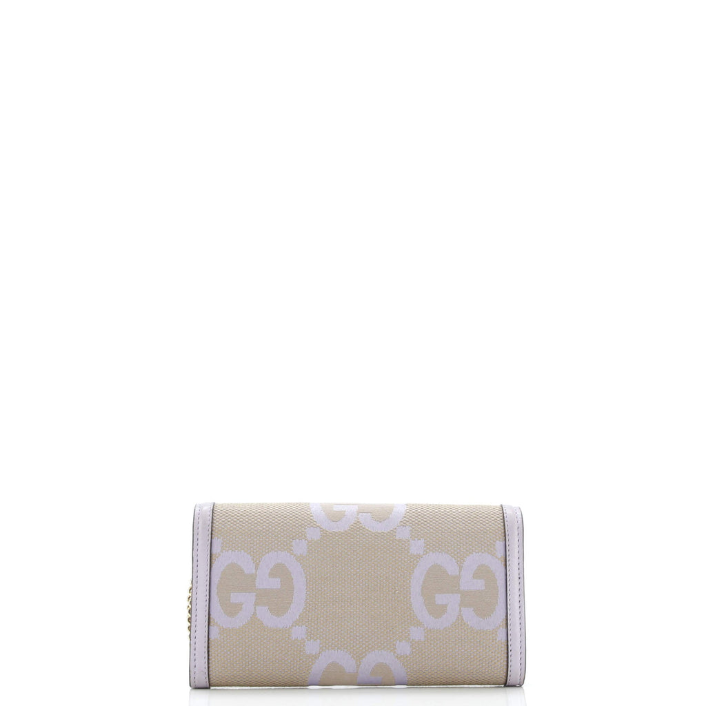 Ophidia Wallet on Chain Jumbo GG Canvas with Leather