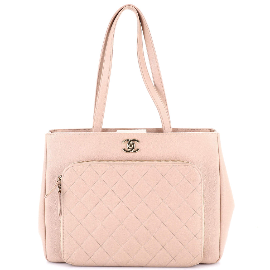 Business Affinity Tote Quilted Caviar Large