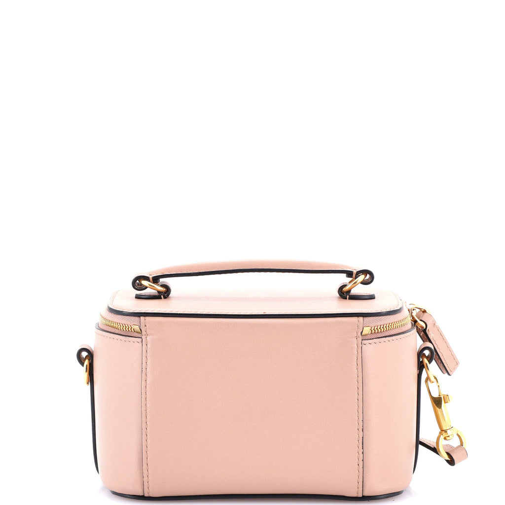 VLogo Loco Top Handle Vanity Case Leather with Crystal Detail Mini