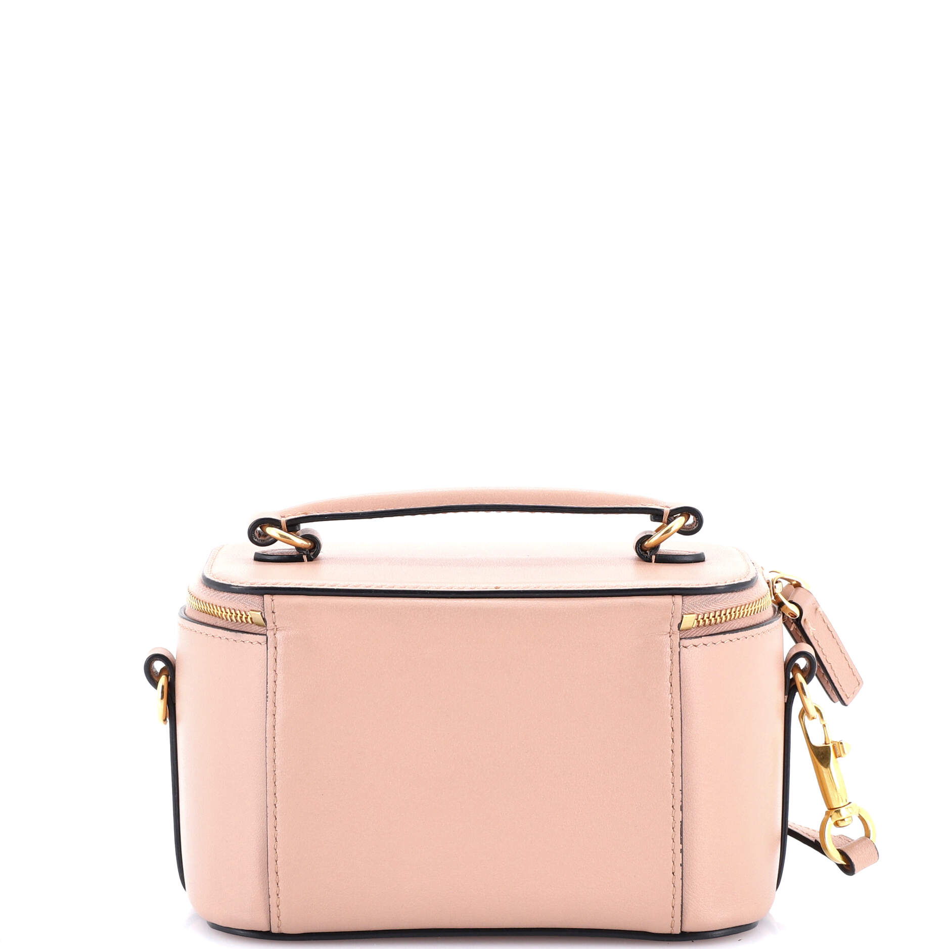 VLogo Loco Top Handle Vanity Case Leather with Crystal Detail Mini