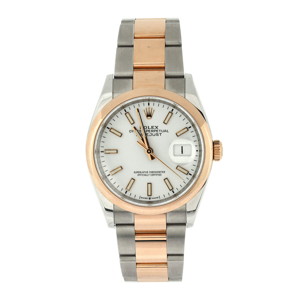Oyster Perpetual Datejust Automatic Watch Stainless Steel and Rose Gold 36