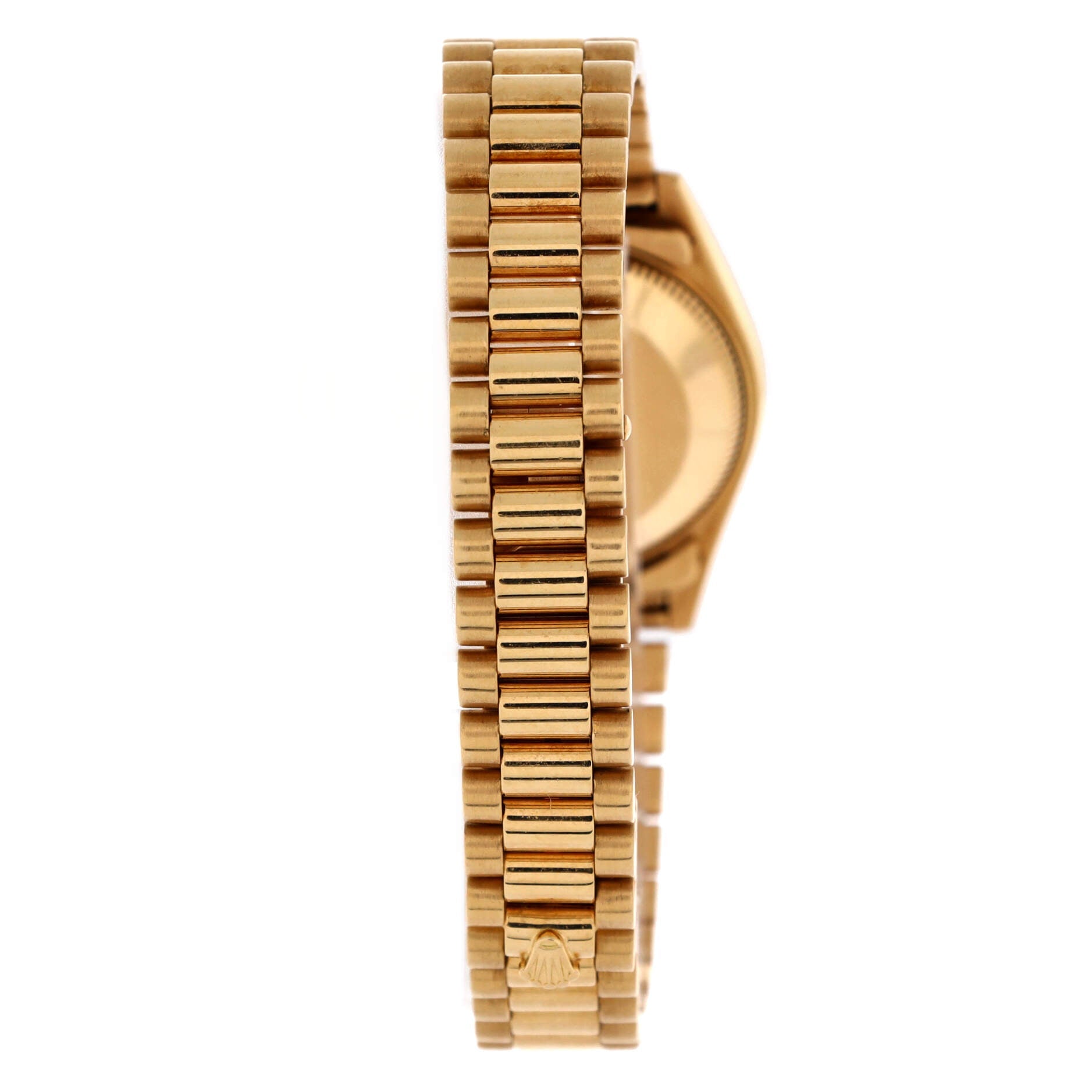 Oyster Perpetual President Datejust Automatic Watch Yellow Gold with Diamond Markers 26