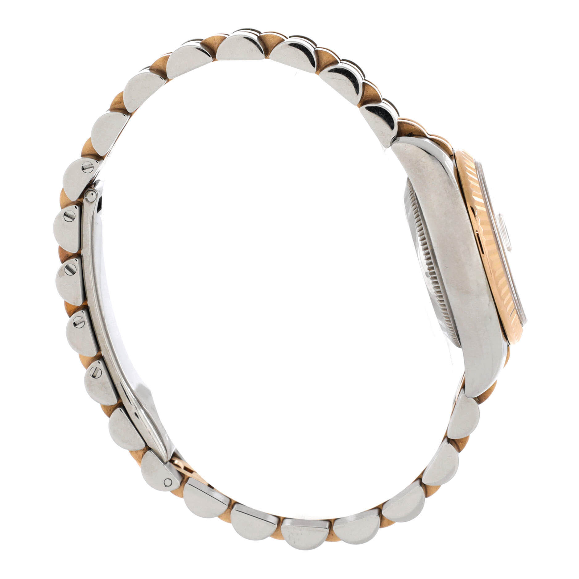 Oyster Perpetual Datejust Automatic Watch Stainless Steel and Rose Gold with Diamond Markers 26