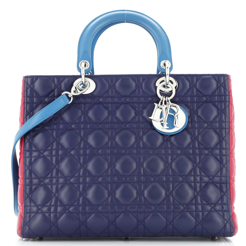 Lady Dior Bag Cannage Quilt Lambskin Large
